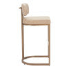 Velar Barstool (Set of 2) Beige style shot 2