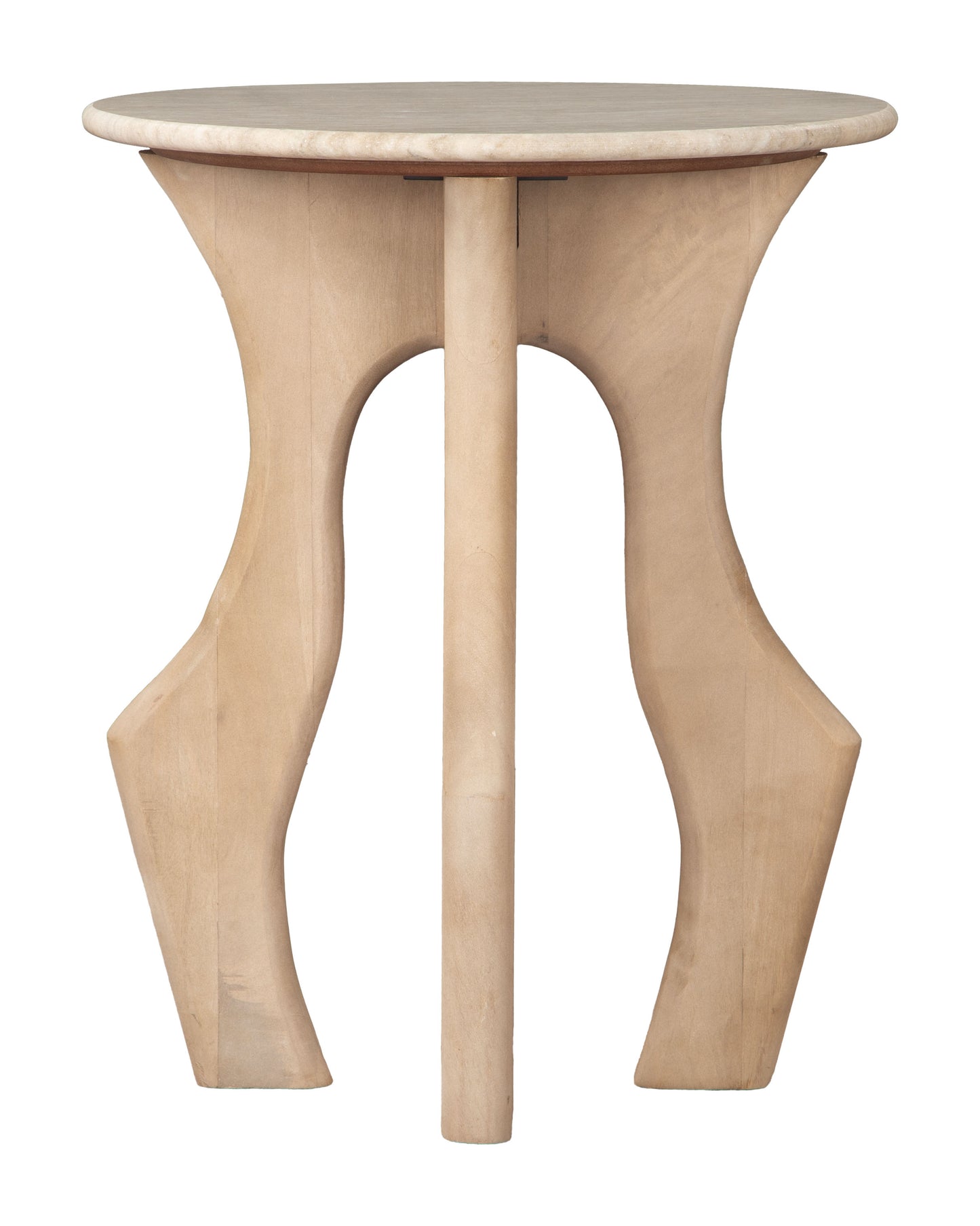 Eda Side Table White & Natural style shot 2