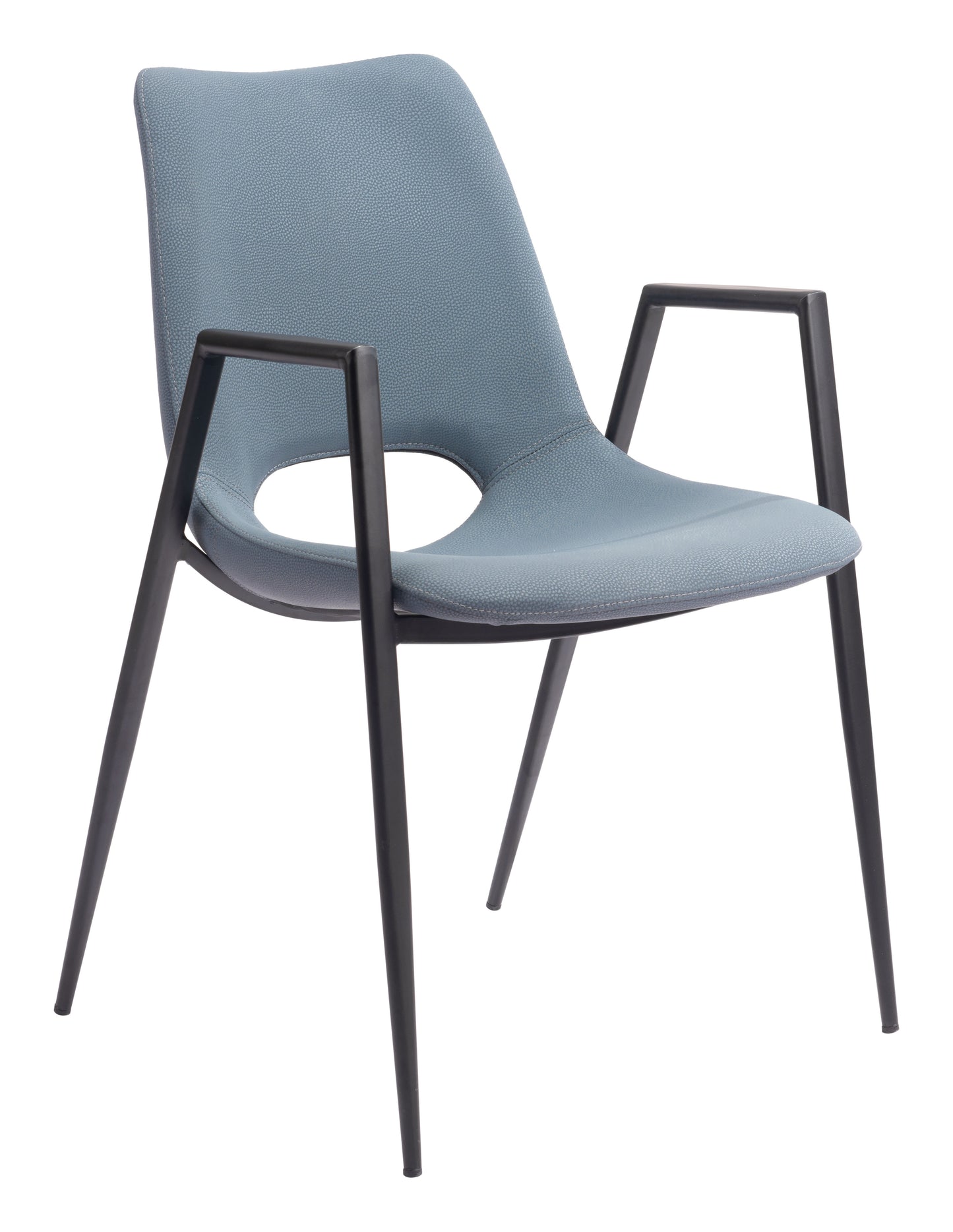 Desi Dining Chair (Set of 2) Azure Gray style shot 2