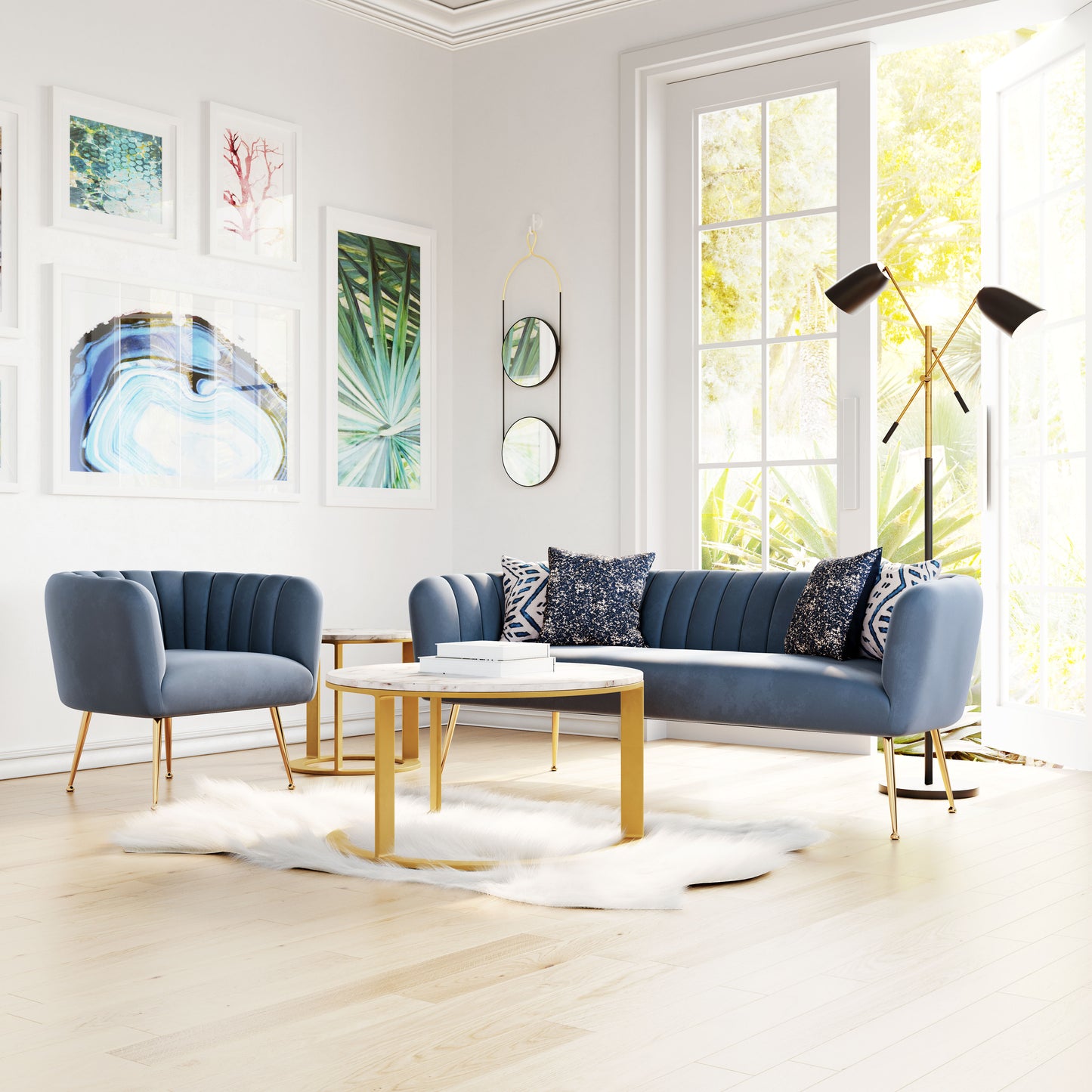 Deco Accent Chair Gray style shot 1