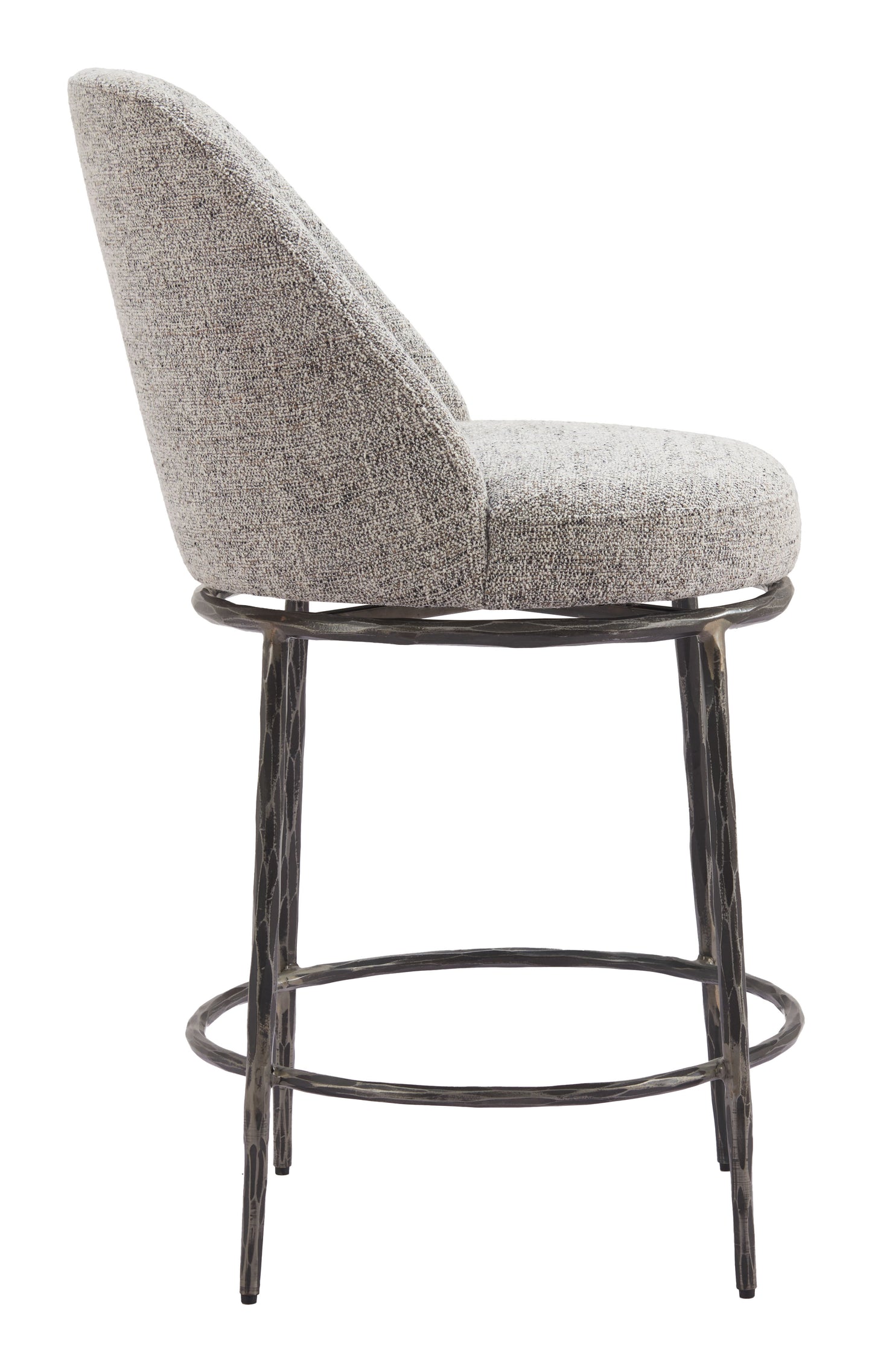 Nordhavn Swivel Counter Stool Gray style shot 2