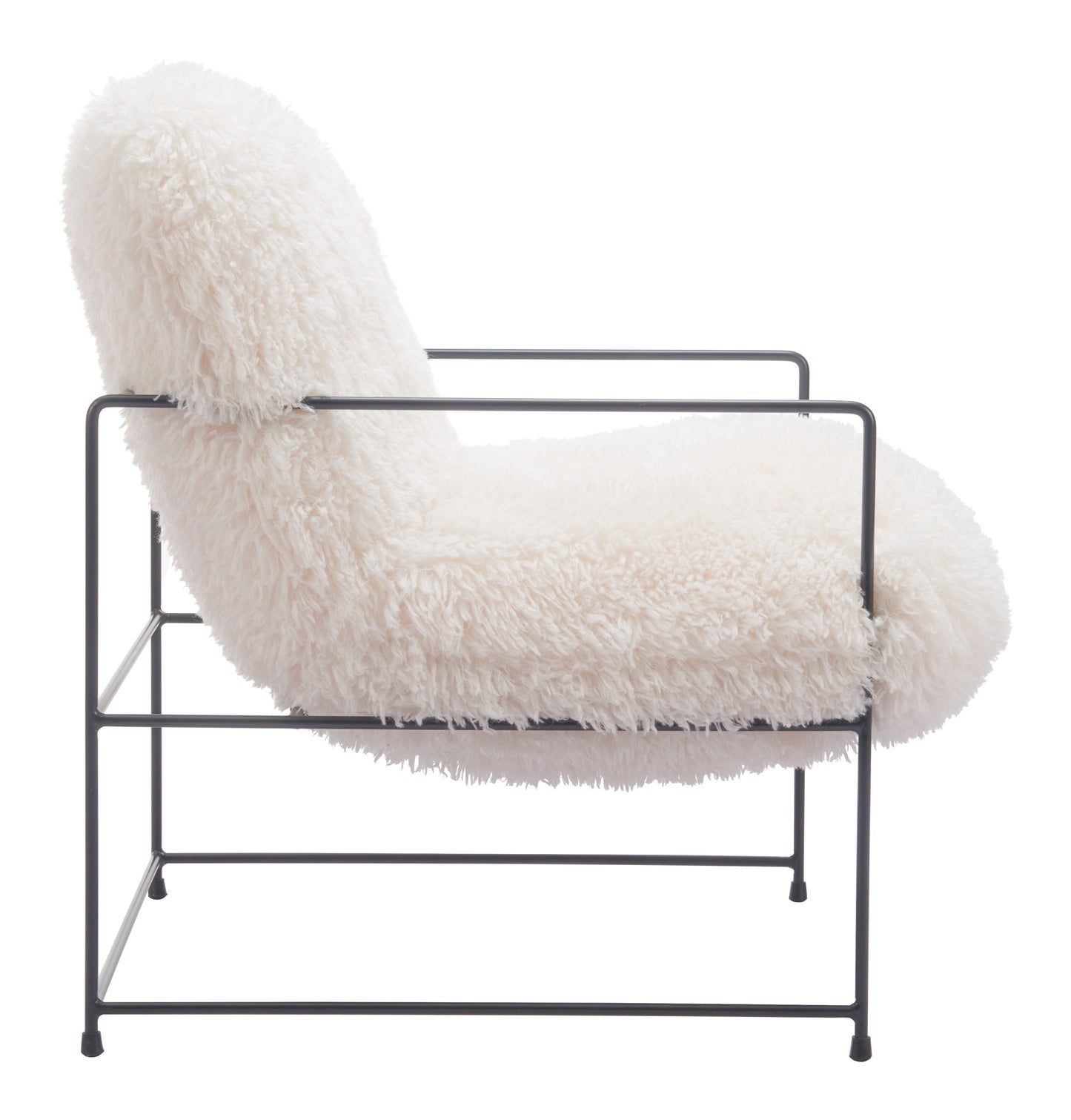 Pelut Accent Chair White style shot 2