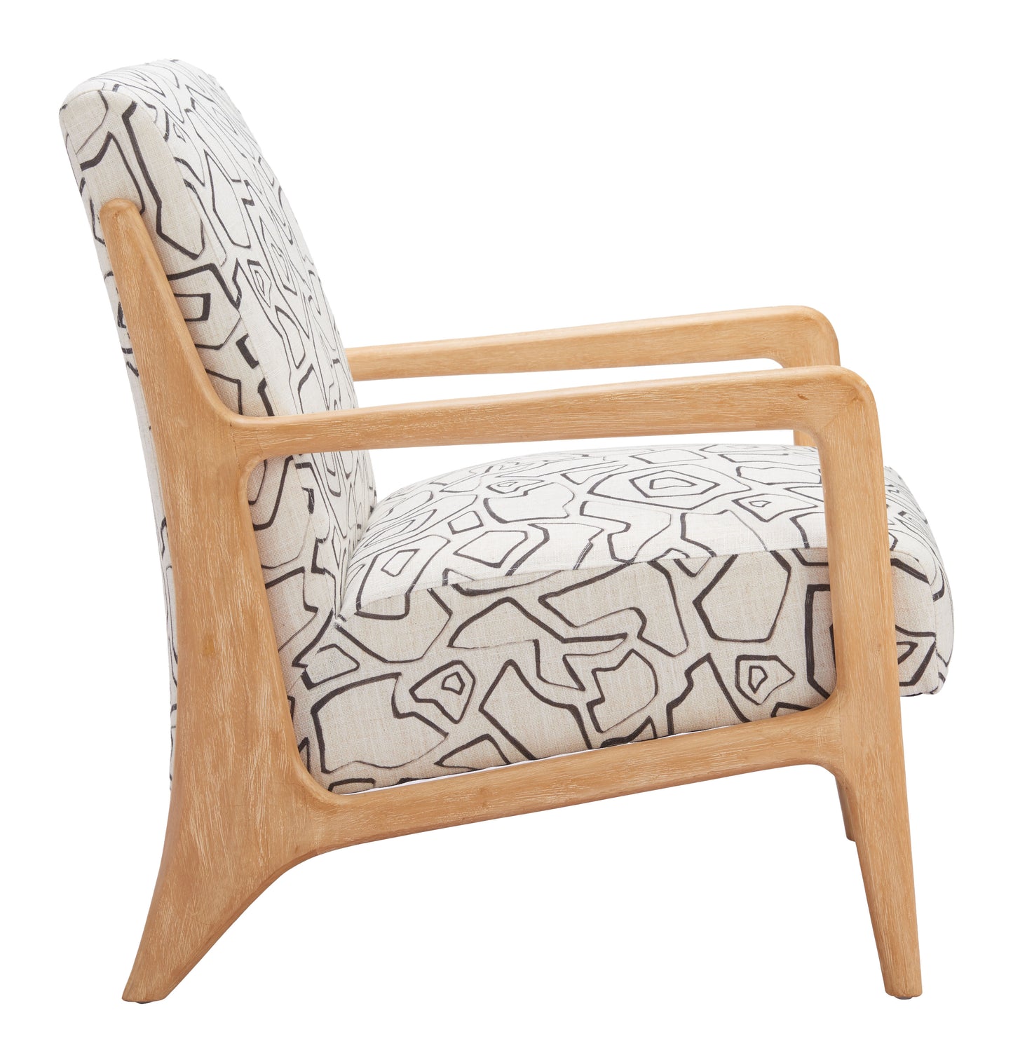 Runa Accent Chair Beige & Natural style shot 2