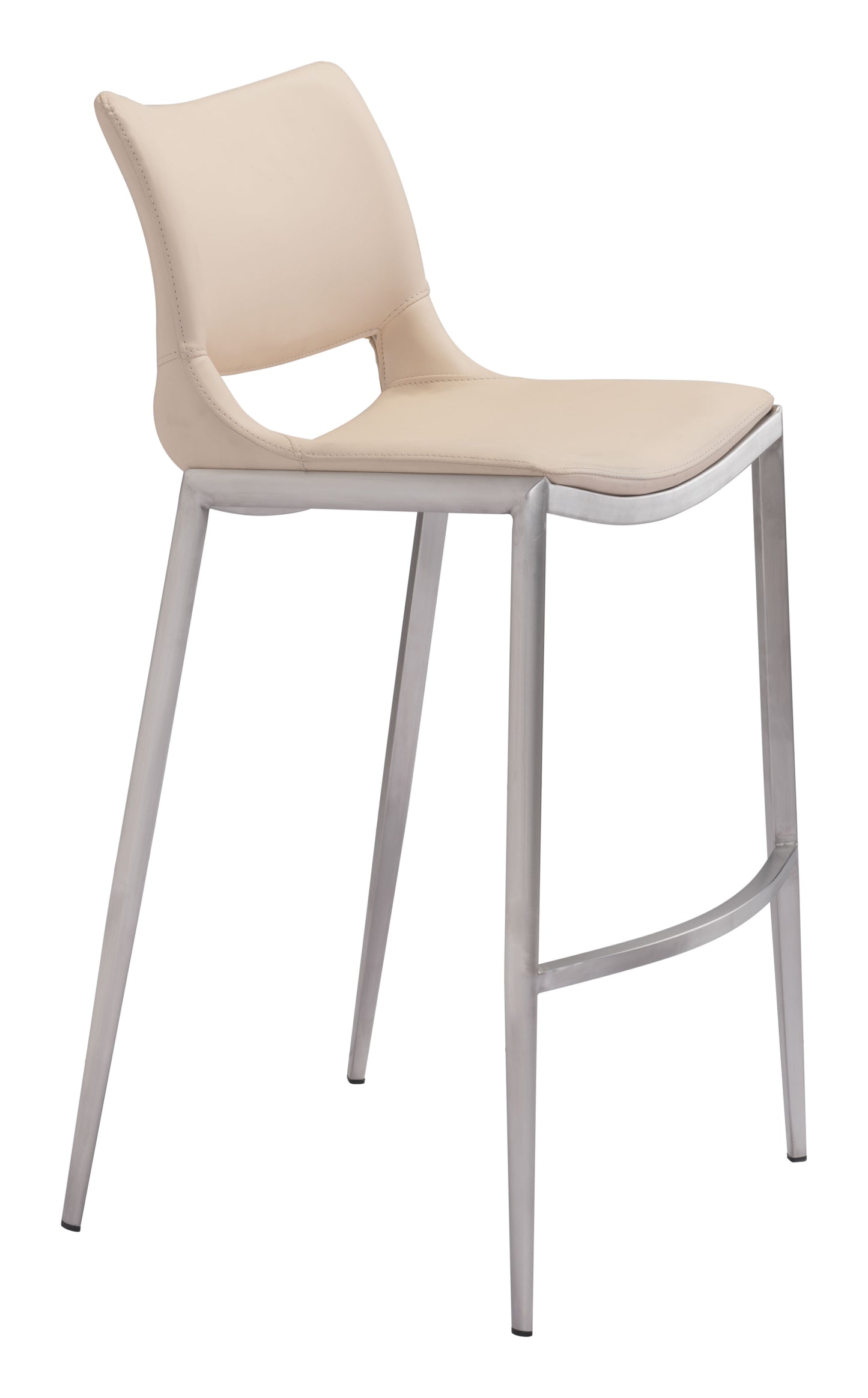 Ace Barstool (Set of 2) Light Pink & Silver style shot 2