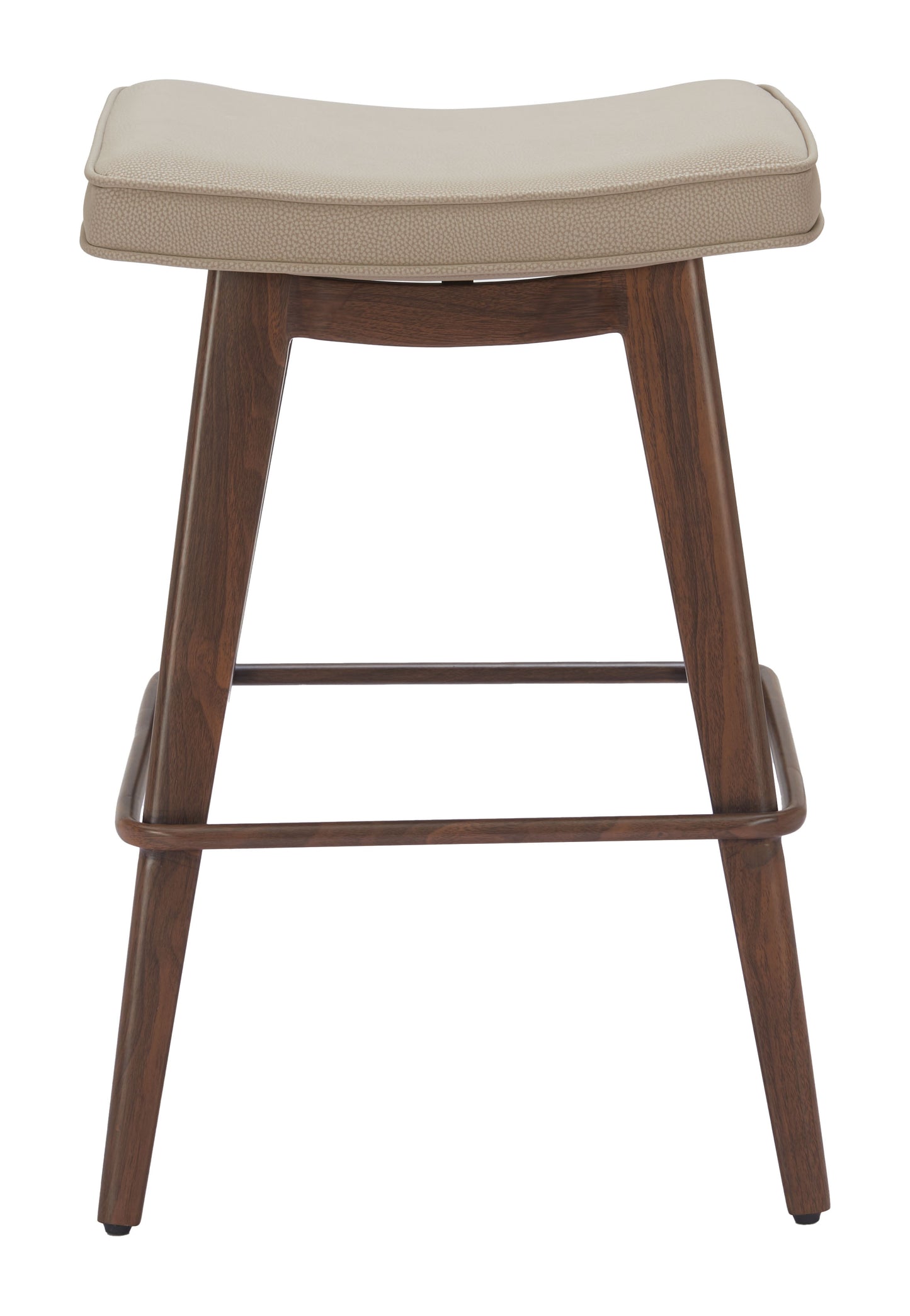 Divat Counter Stool (Set of 2) Beige & Walnut style shot 2