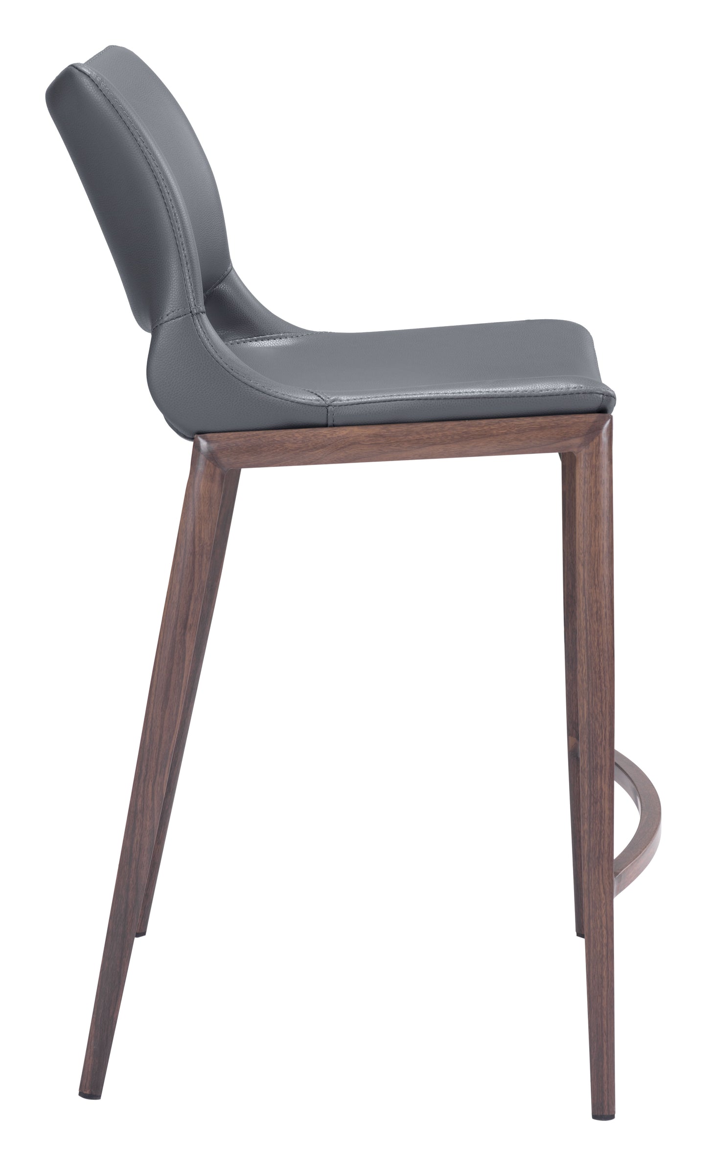 Ace Counter Stool (Set of 2) Dark Gray & Walnut style shot 2
