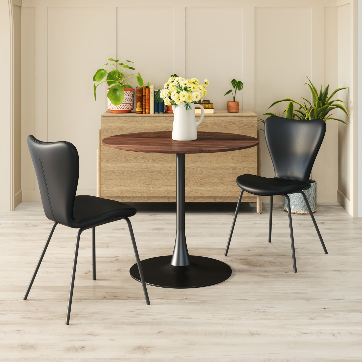 Opus Dining Table Brown & Black style shot 2