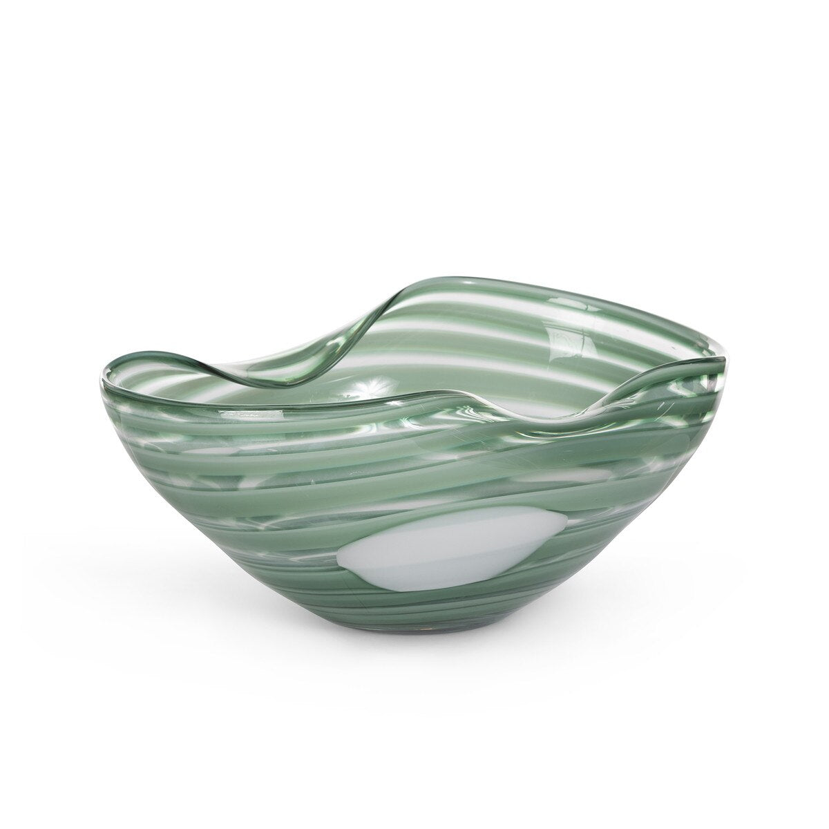 Everly Glass Bowl, Sea Mist style shot 2