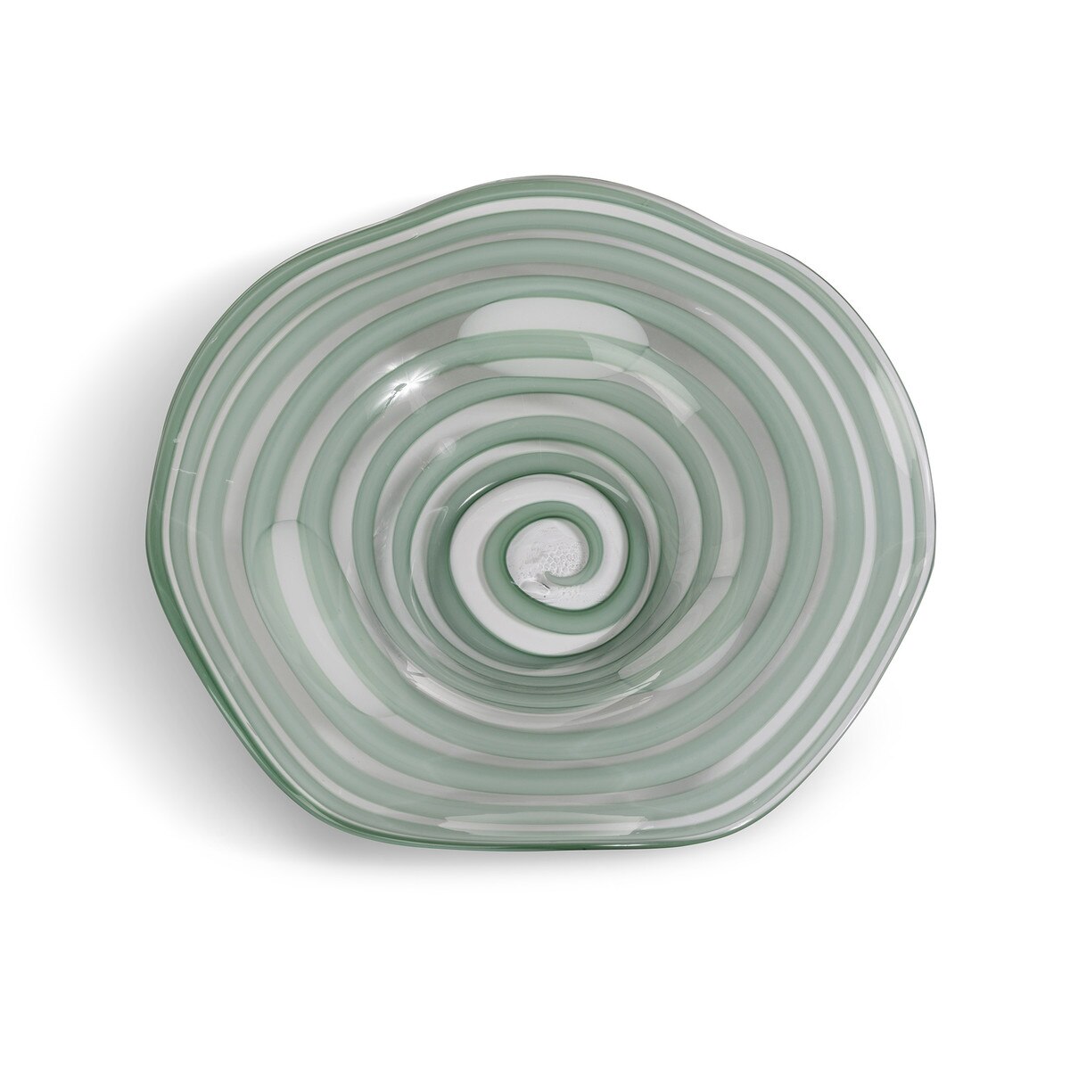 Everly Glass Decorative Plate, Sea Mist style shot 2