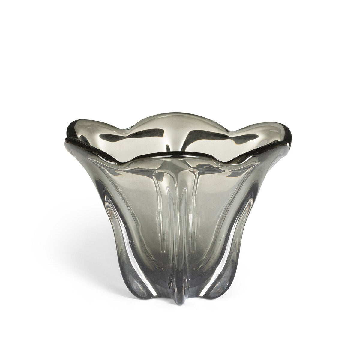 Tulip Glass Bowl, Smoke, Small style shot 2