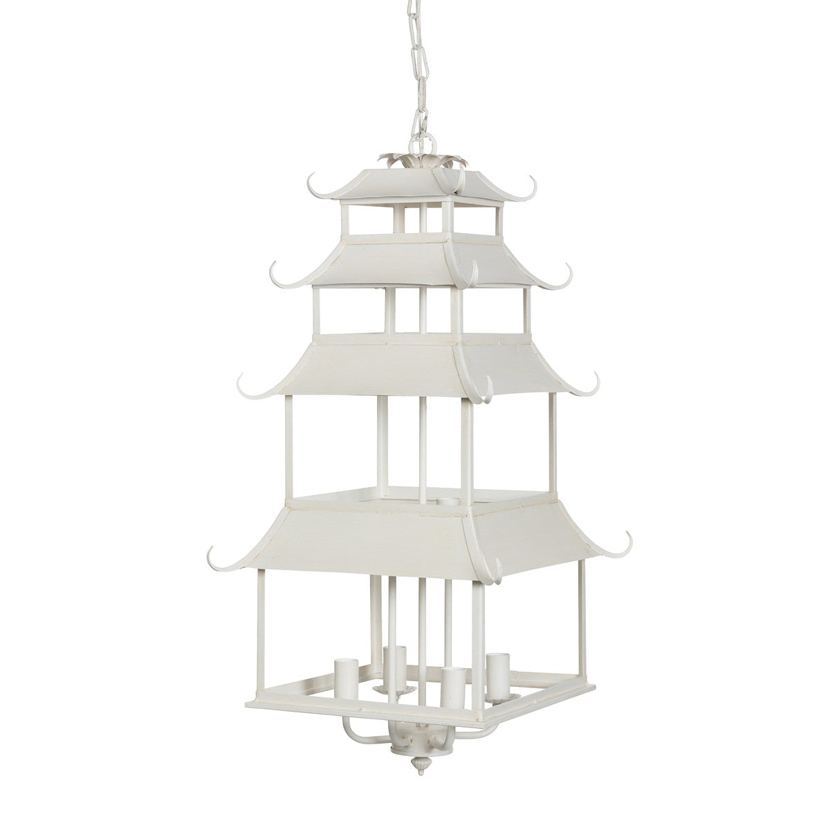 Peace Pagoda Chandelier, Cream style shot 2