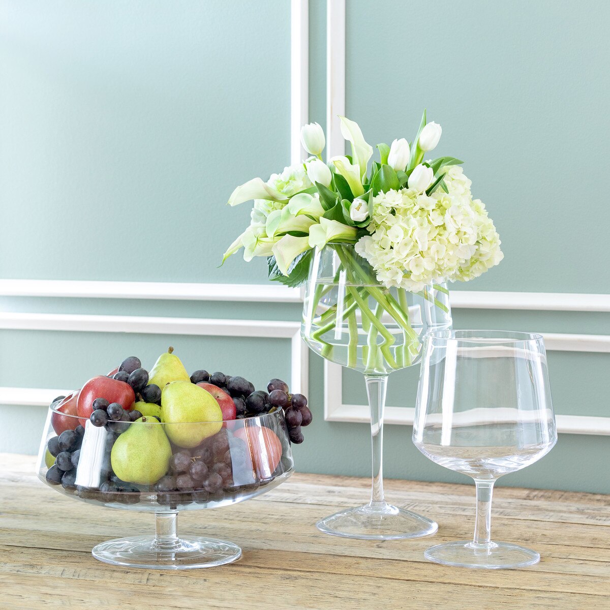 Basia Glass Tall Stemmed Bowl style shot 2