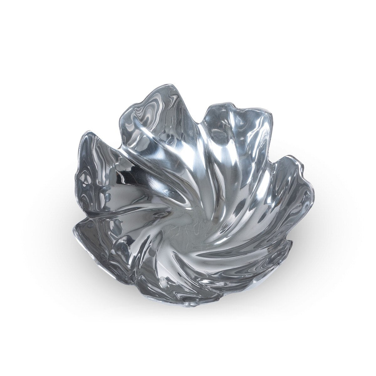 Philodendron Leaf Pewter Bowl style shot 2