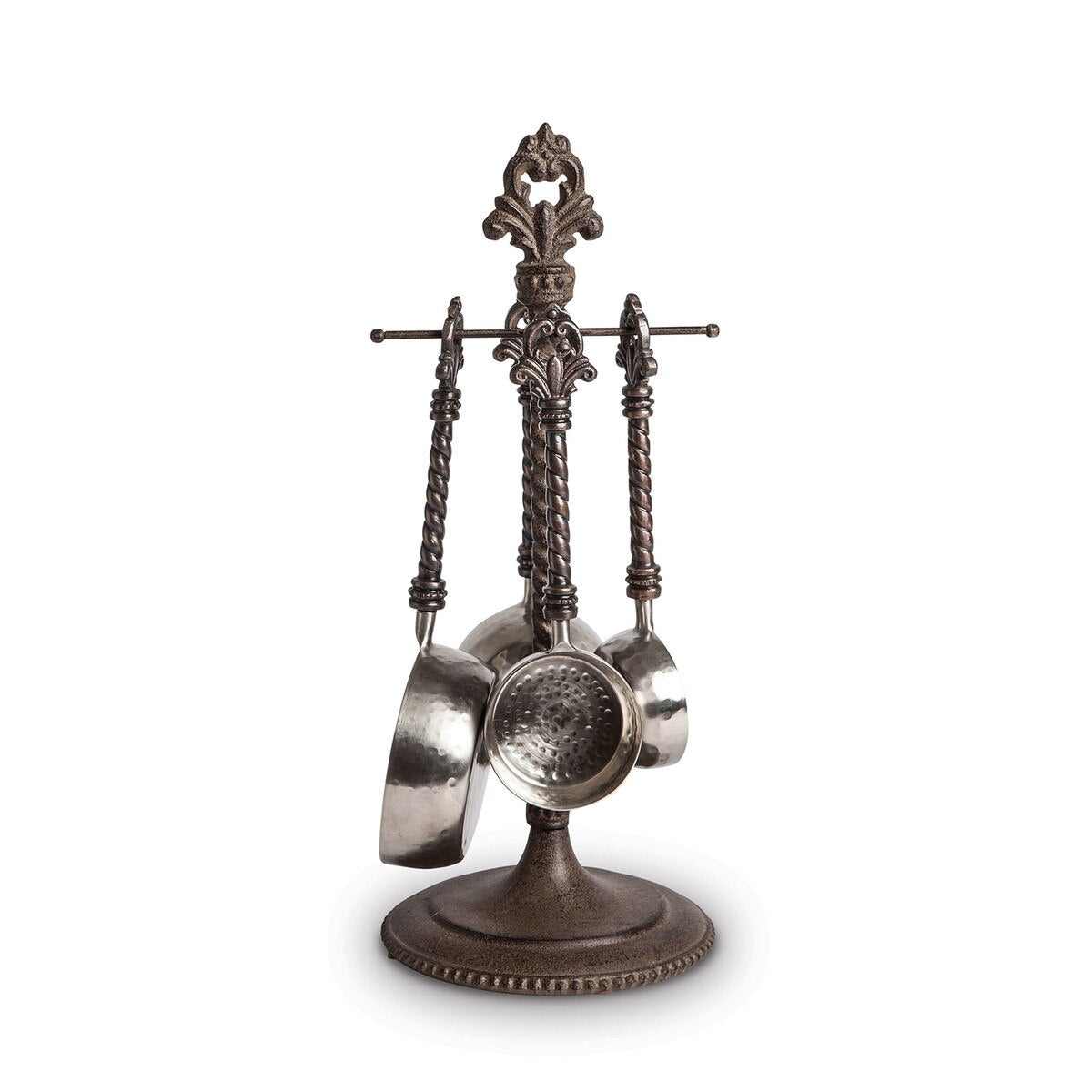 Fleur de Lis Cast Aluminum Measuring Cup Holder style shot 2