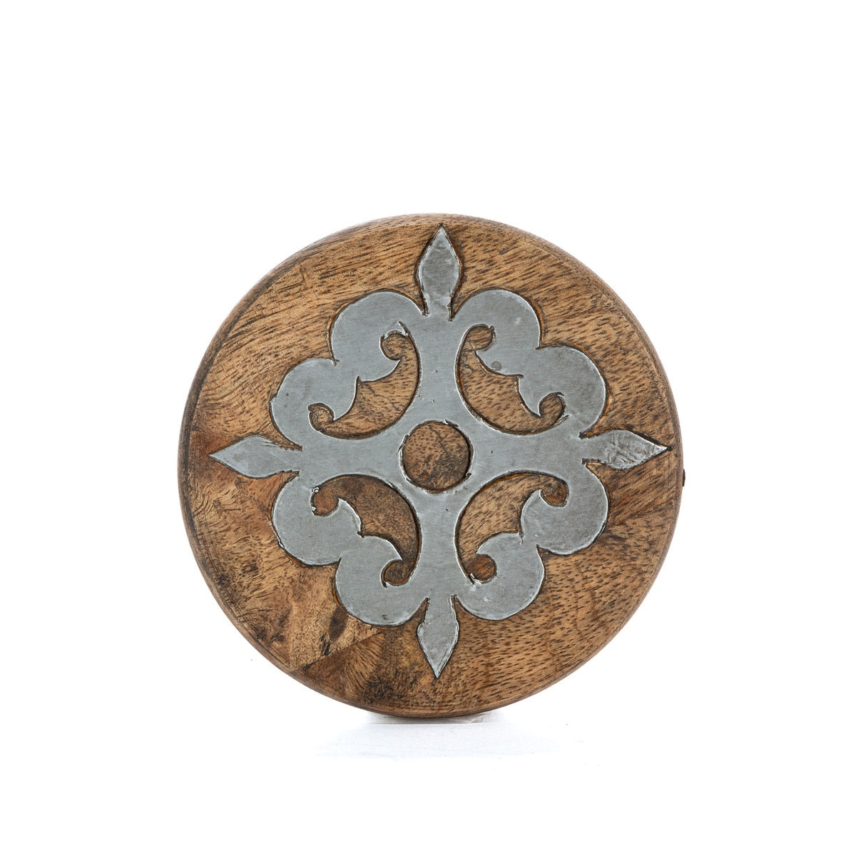 Heritage Inlay Wood Coaster Set, Set of 6 with Holder style shot 2