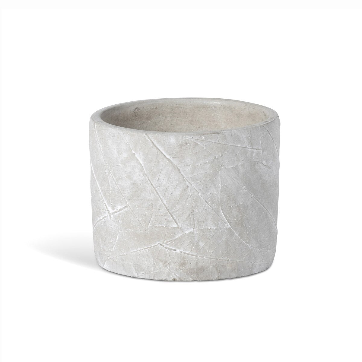 Leaf Embossed Cement Pot, Large style shot 1