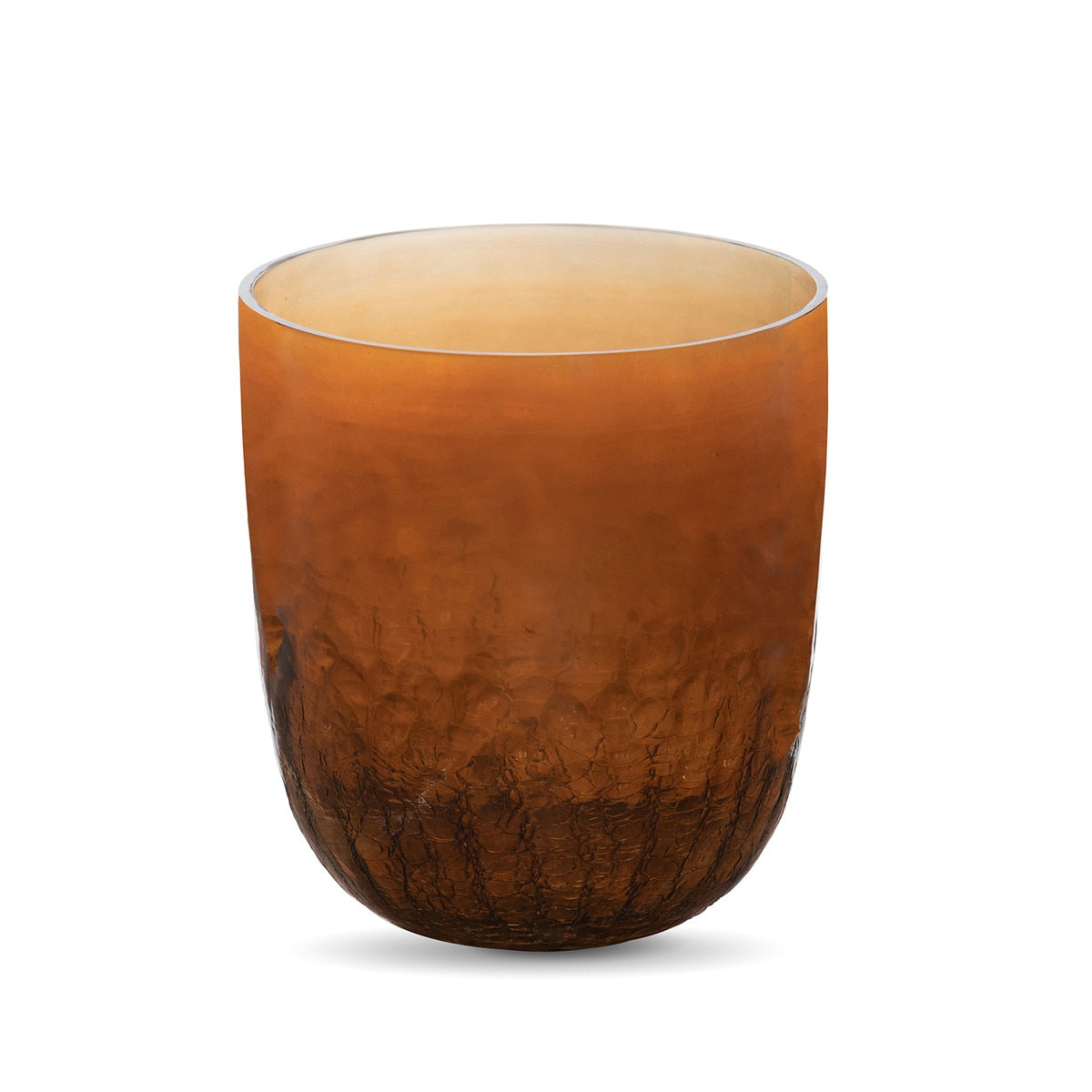Bronze Luster Crackle Glass Vase, Large style shot 1