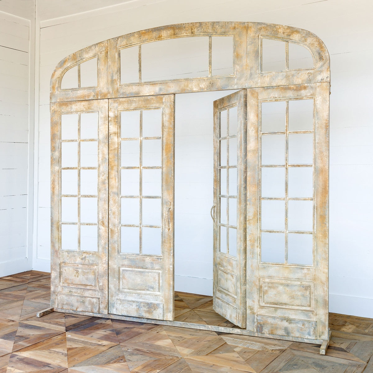 Metal French Door with Top and Side Facade style shot 2
