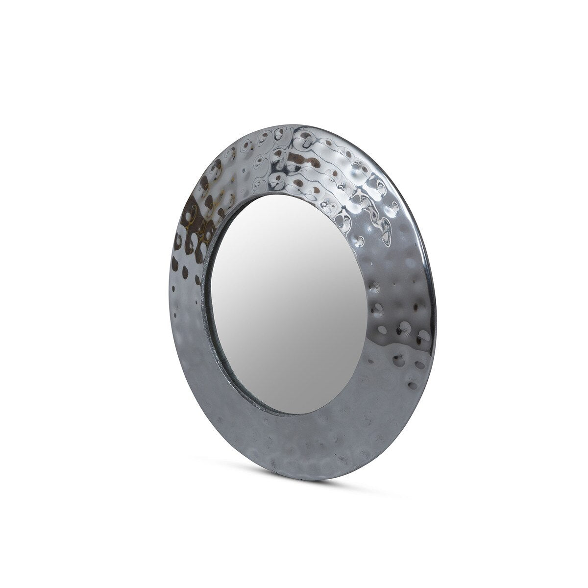 Hammered Pewter Portal Mirror, 11" style shot 2