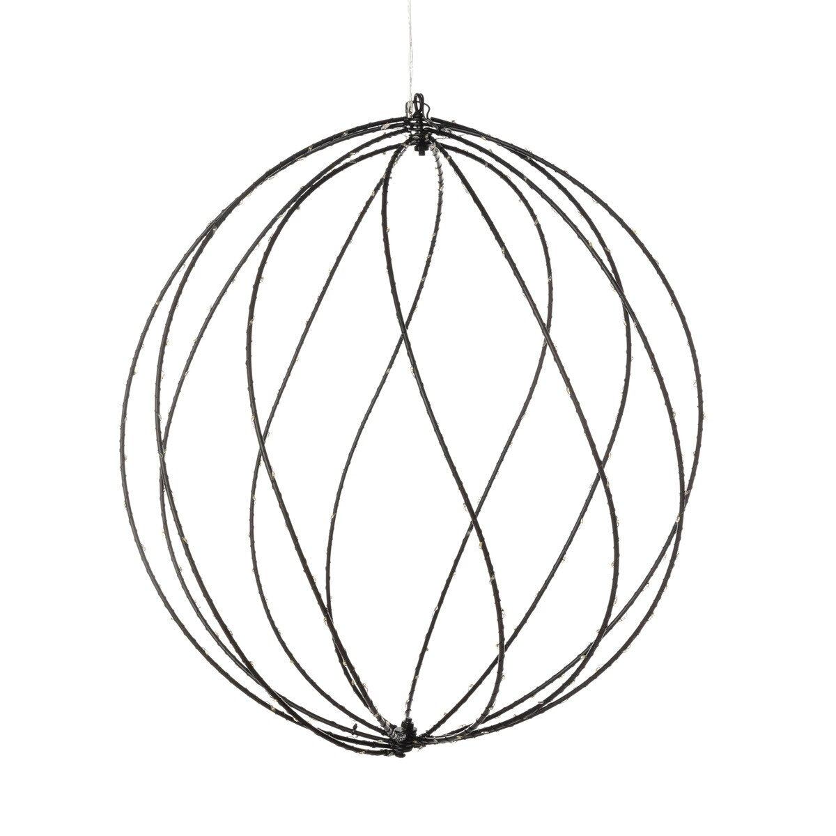 Twinkle Lit Sphere, Black, Large style shot 2