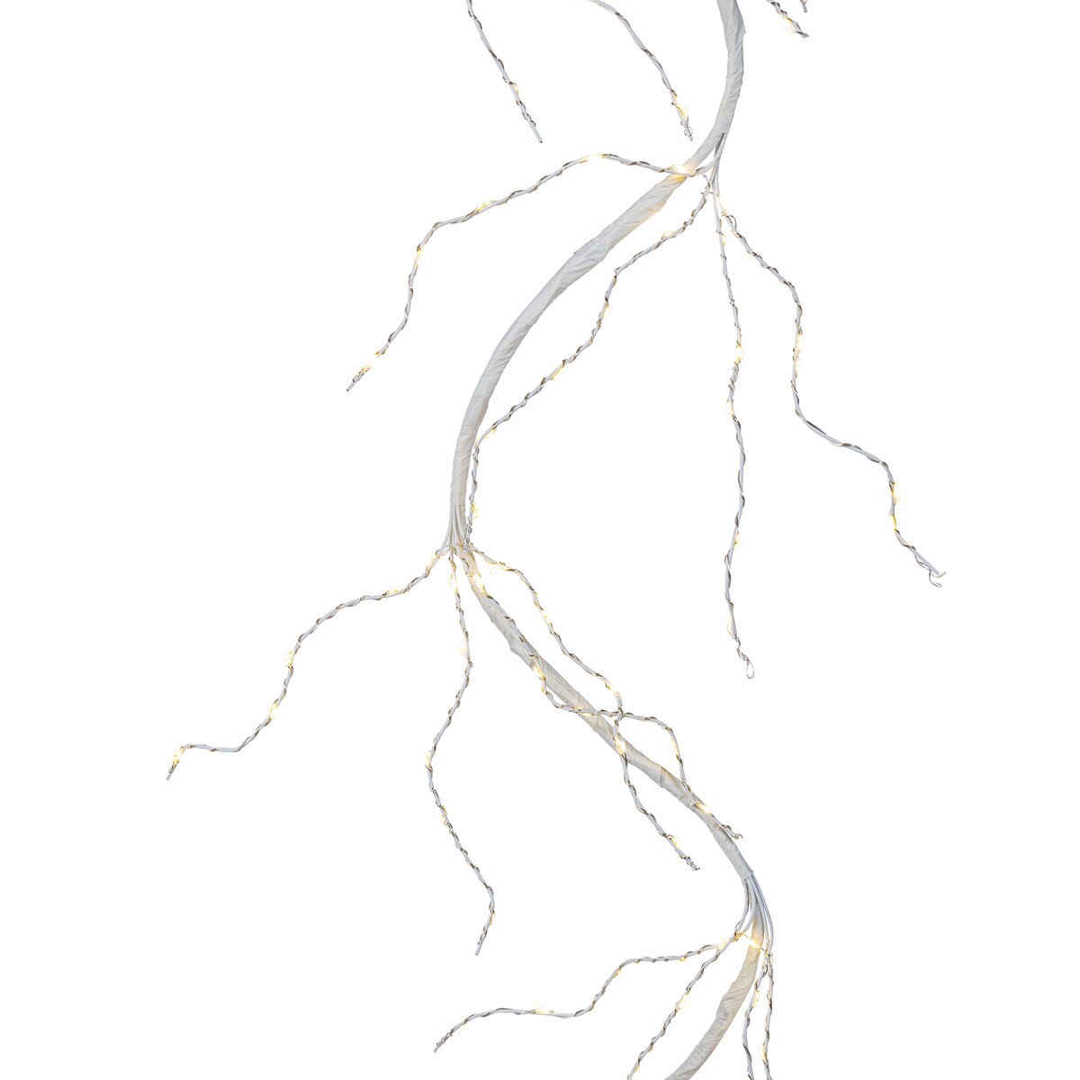 Lit 6' White Twinkling Garland style shot 2