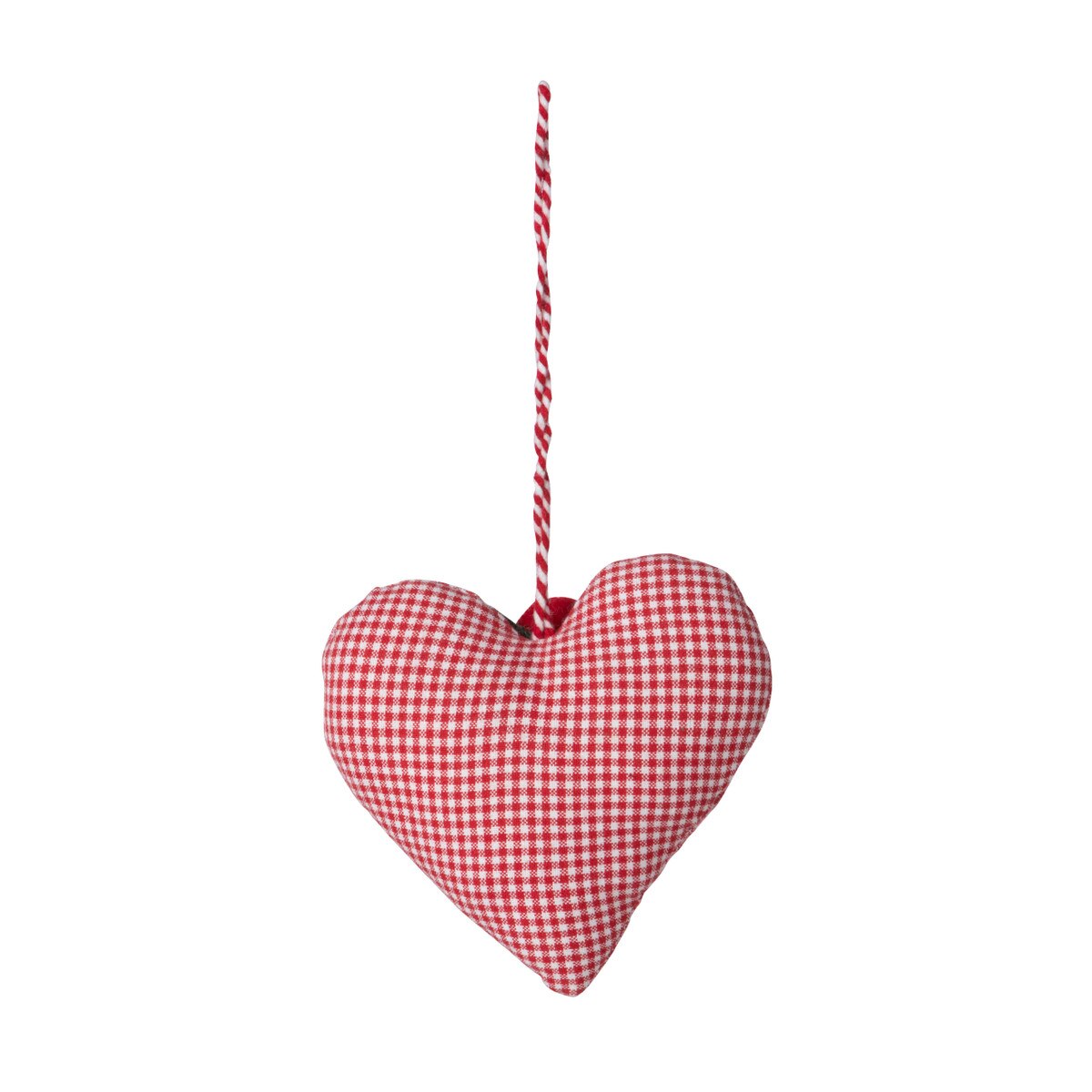 Hand Sewn Gingham Heart Ornament style shot 2