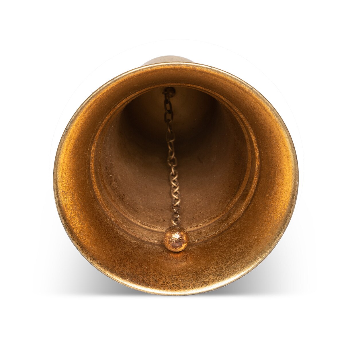 Carillon Antique Gold Metal Bell, 12" style shot 2