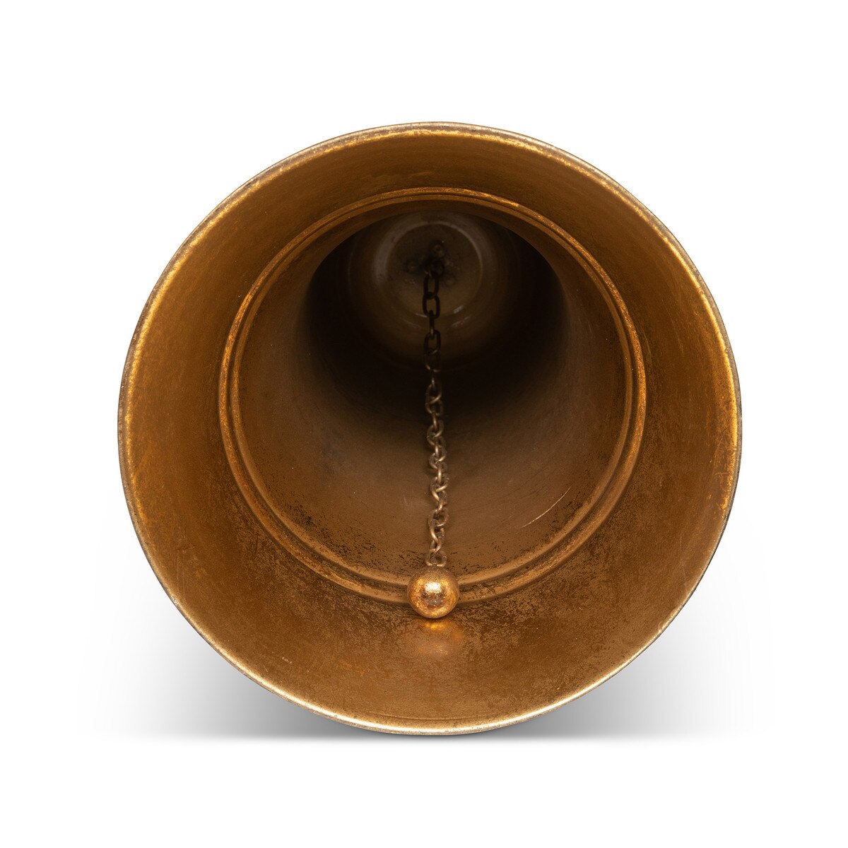 Carillon Antique Gold Metal Bell, 15" style shot 2
