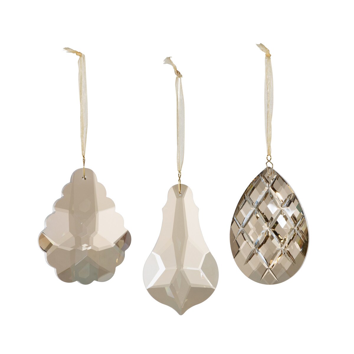 Faceted Crystal Gem Ornaments, 3 Assorted Styles style shot 1