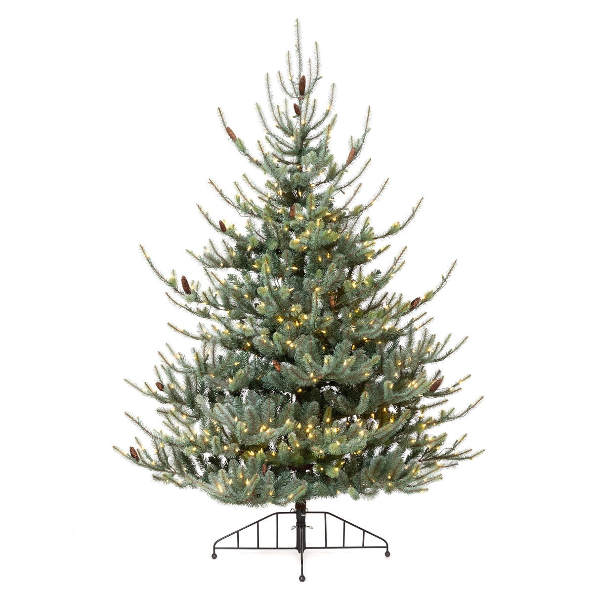 Park Hill Blue Spruce Half Christmas Tree, 7.5' style shot 2