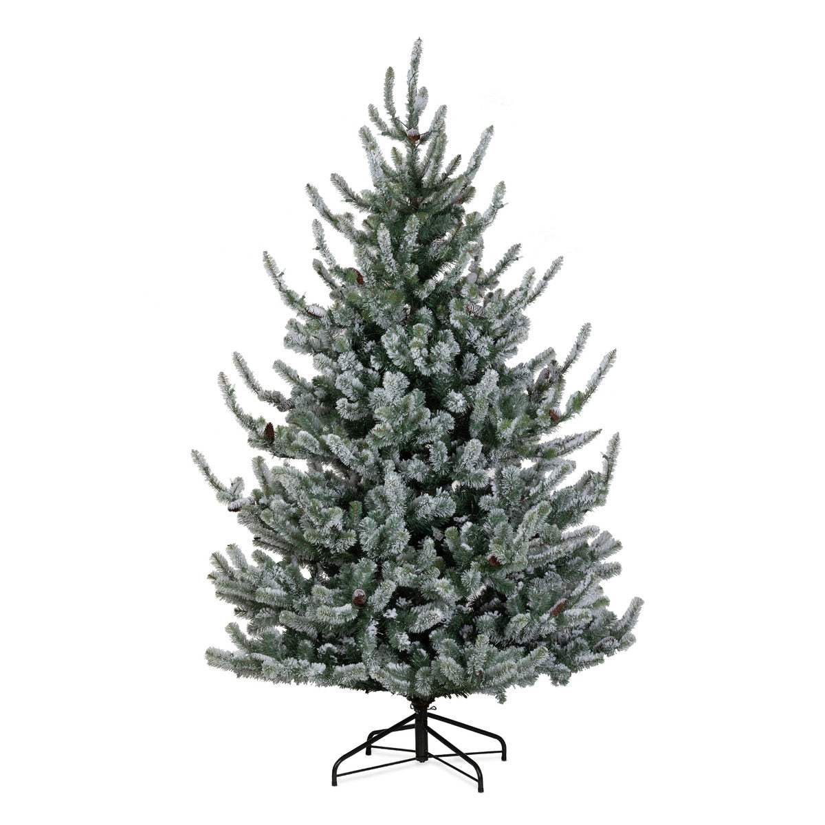 Park Hill Flocked Blue Spruce Tree, 7.5' style shot 2