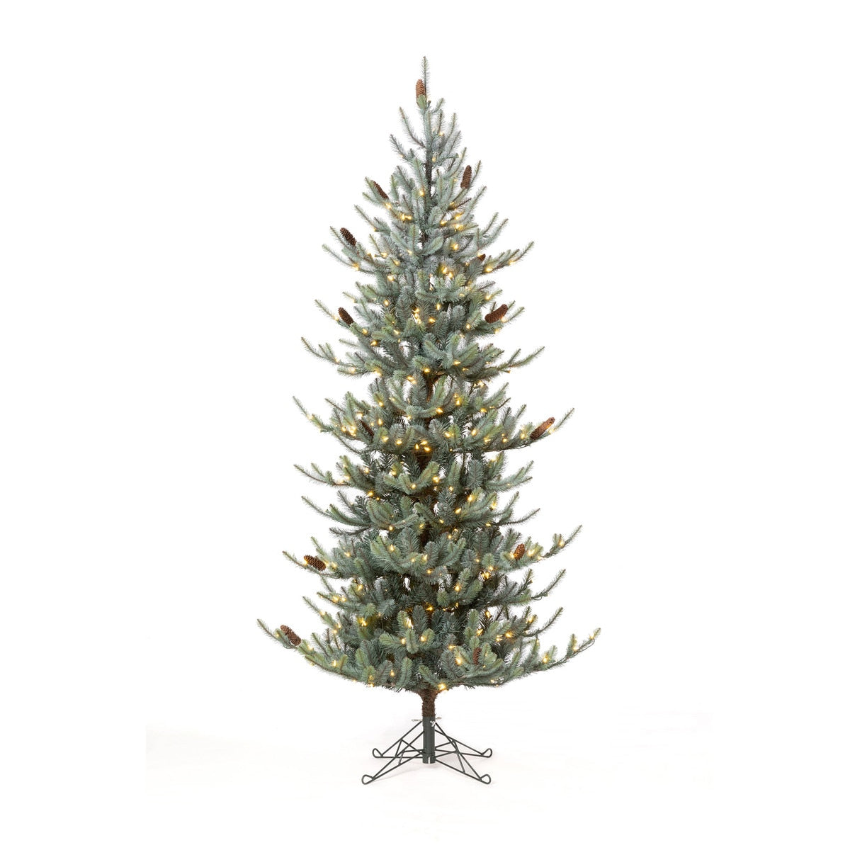 Park Hill Blue Spruce Slim Christmas Tree, 7.5' style shot 2