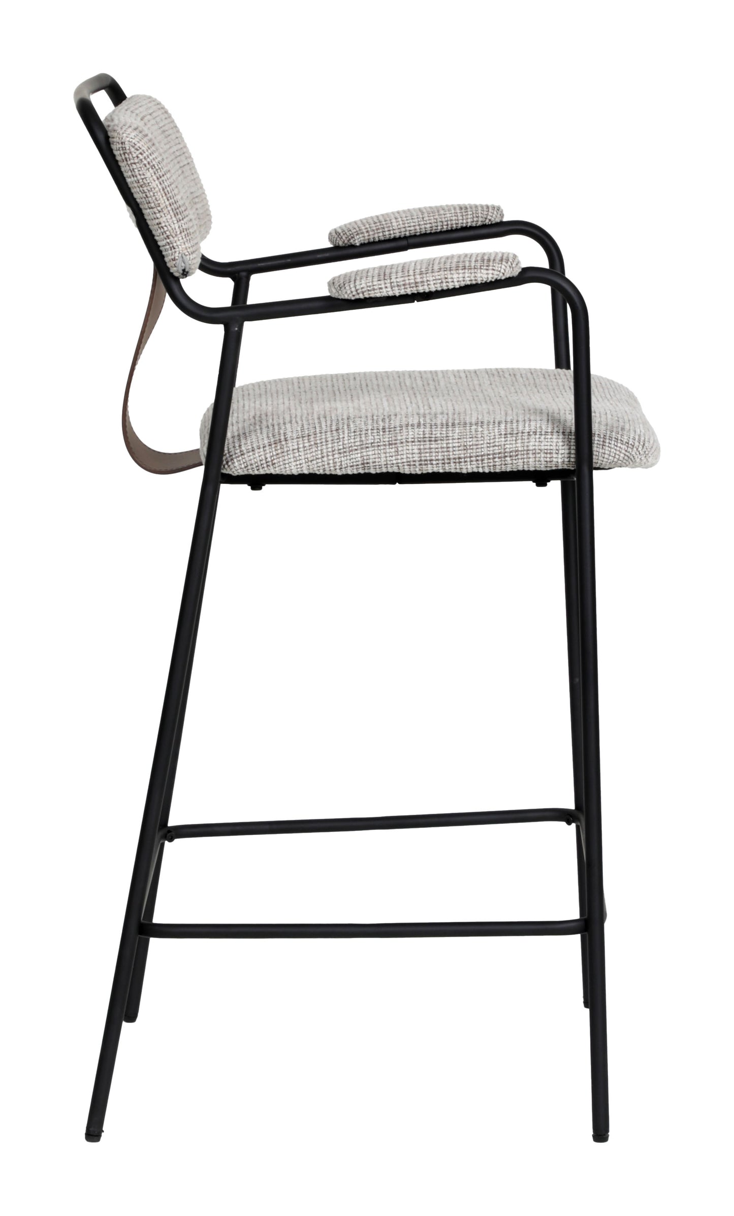 Couva Counter Stool (Set of 2) Gray Tweed style shot 2