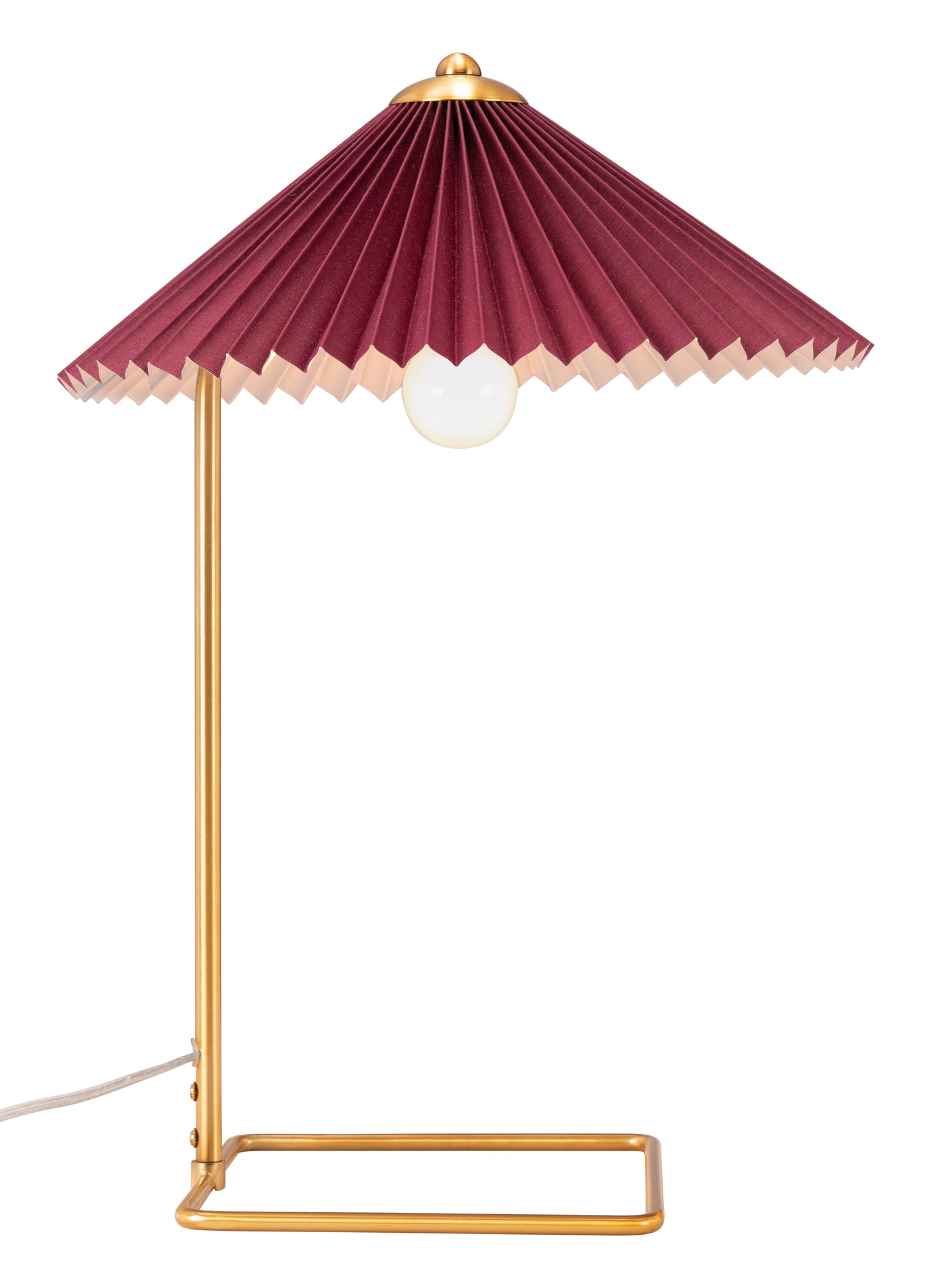 Charo Table Lamp Red & Gold style shot 2