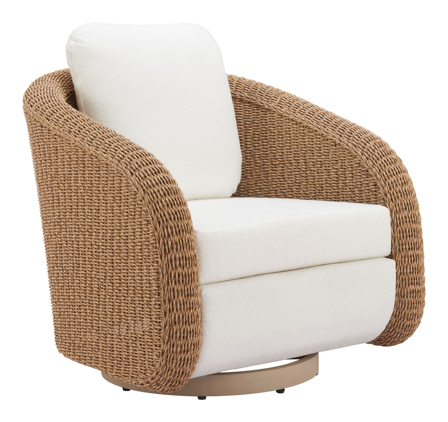 Solara Swivel Chair Ivory style shot 2