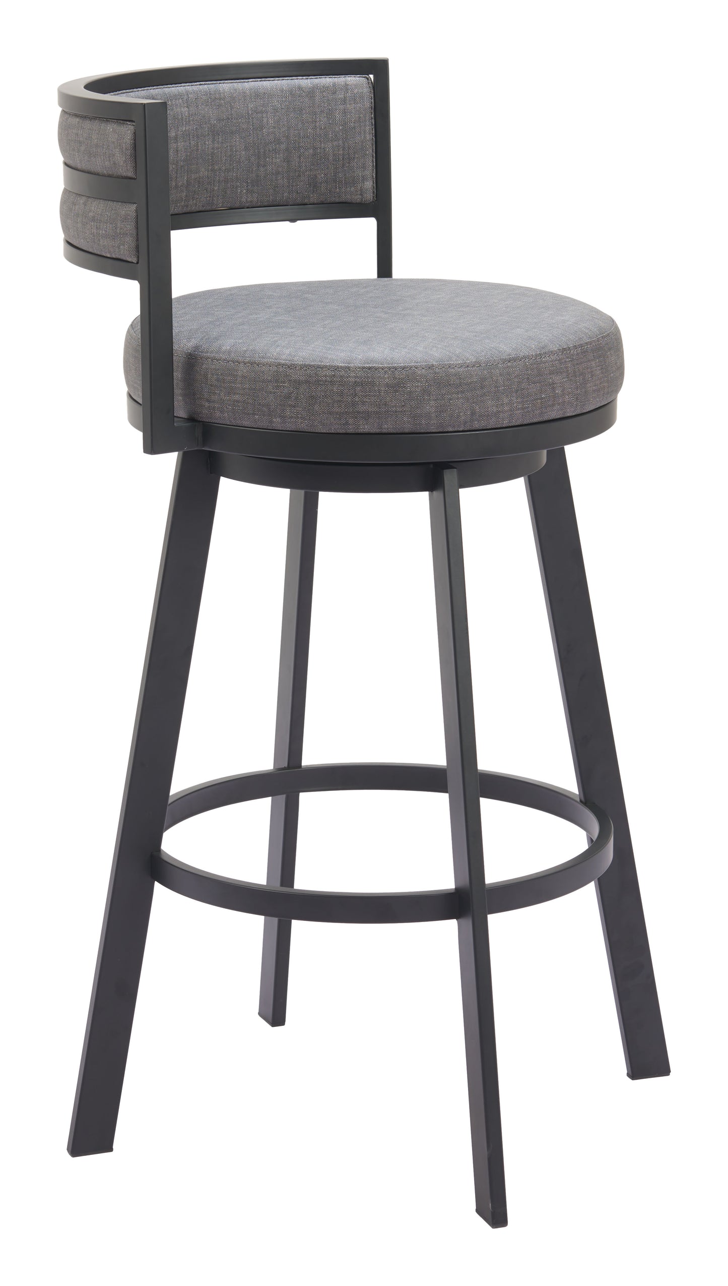Gimsby Swivel Barstool Gray style shot 2