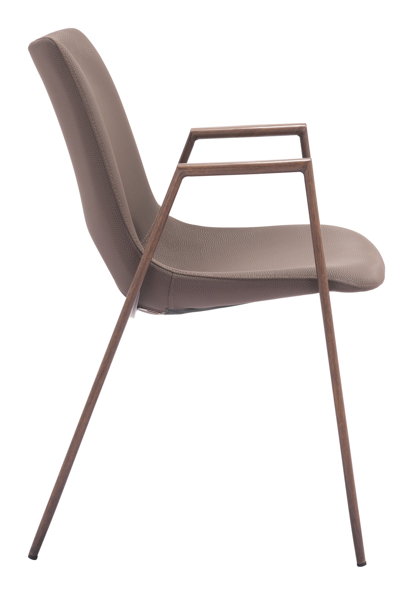 Desi Dining Chair (Set of 2) Brown & Walnut style shot 2