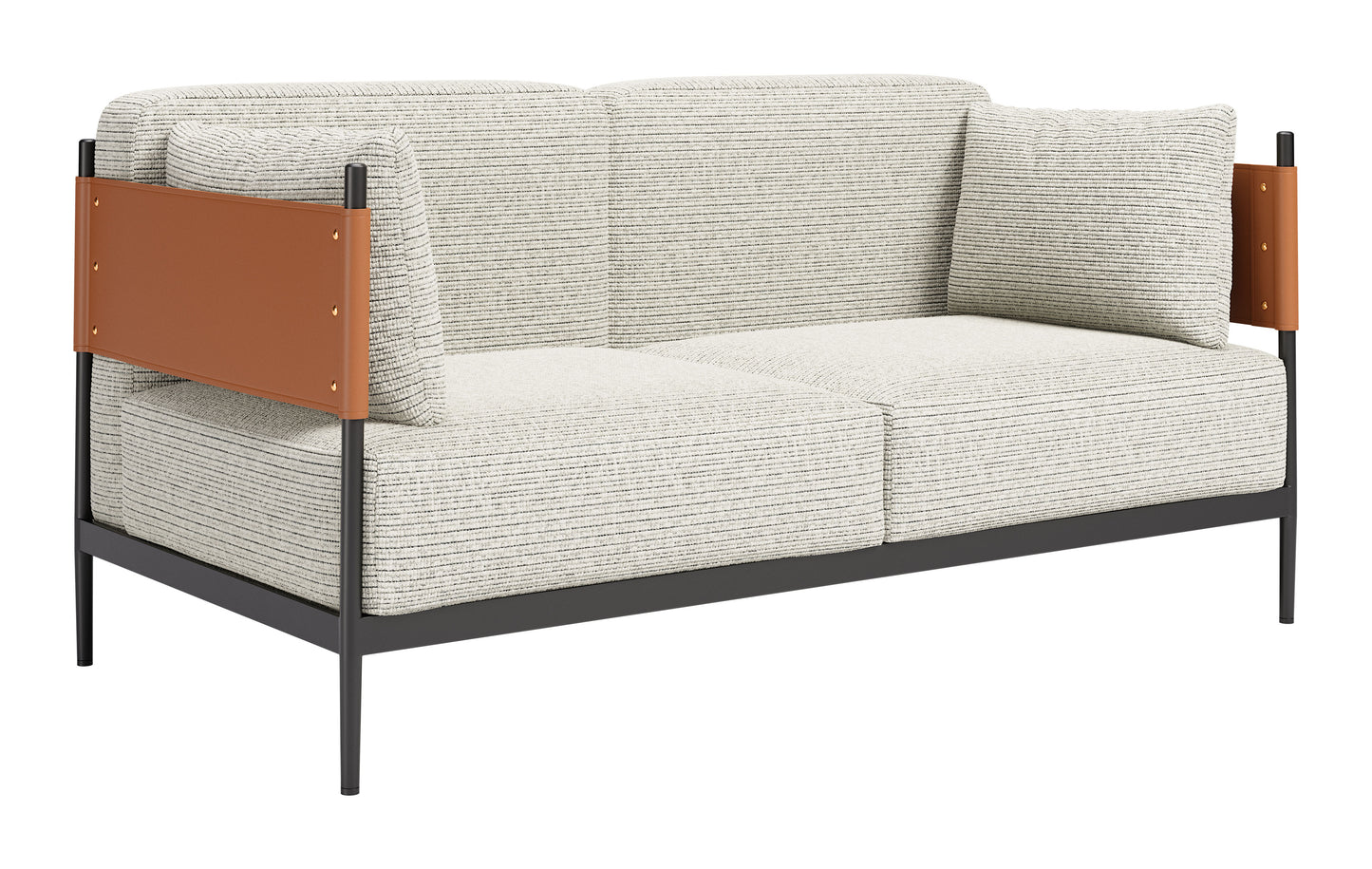 Stirbe Loveseat Gray style shot 2