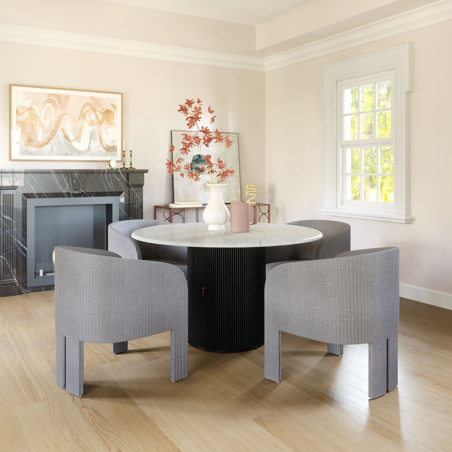 Hull Accent Chair Slate Gray style shot 2