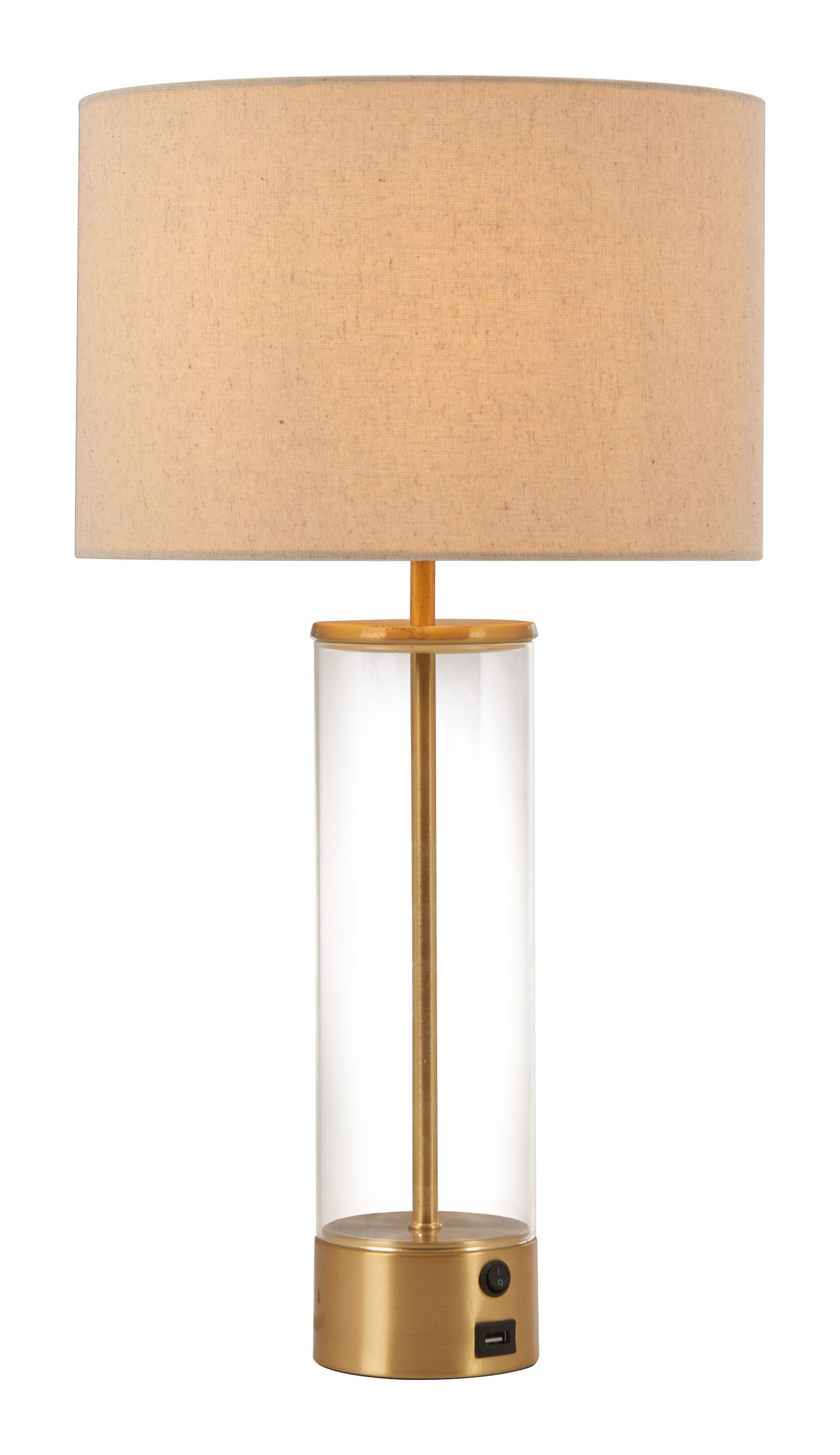 Boreal Table Lamp Beige & Gold style shot 2