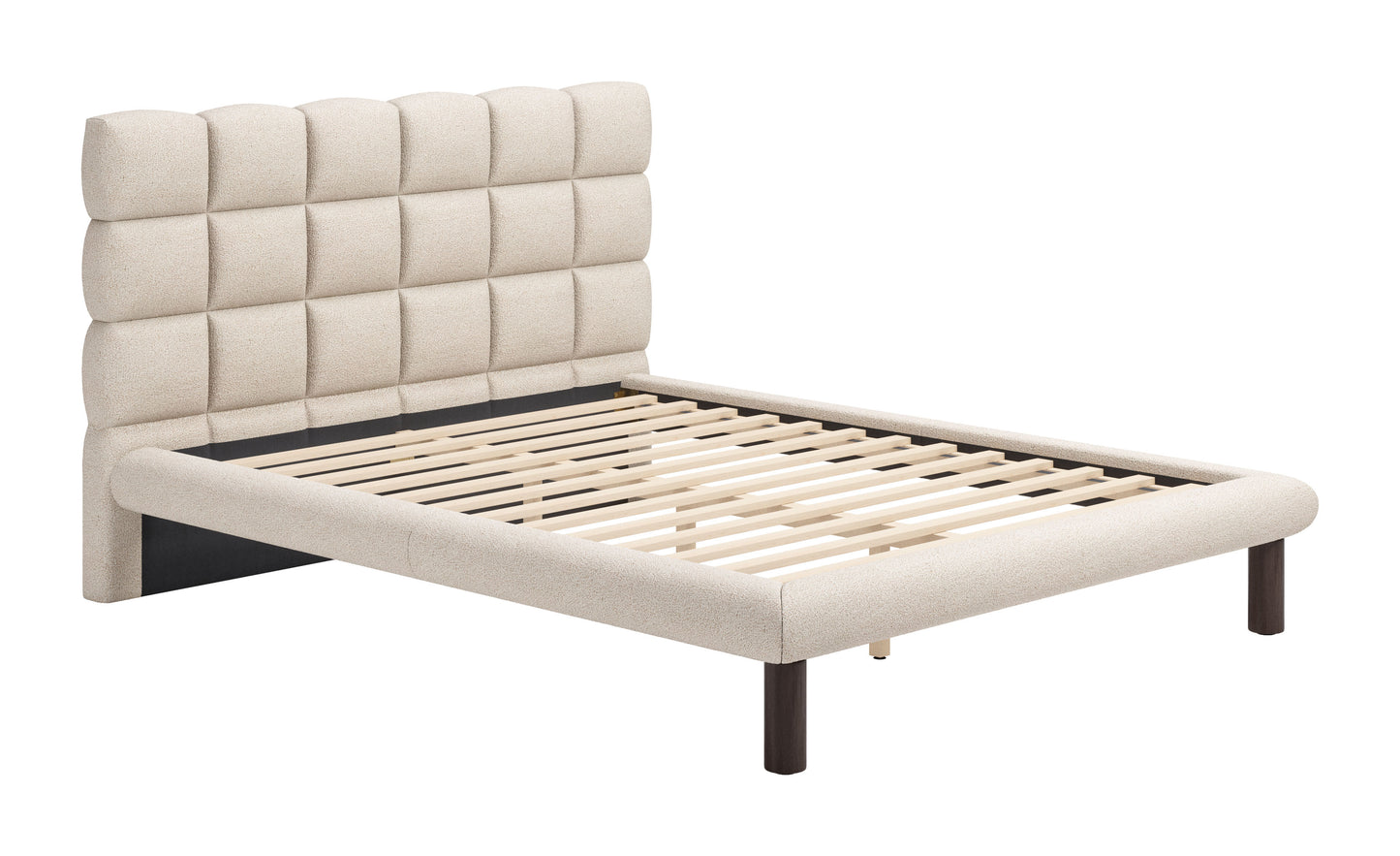 Placid Queen Bed Beige style shot 2