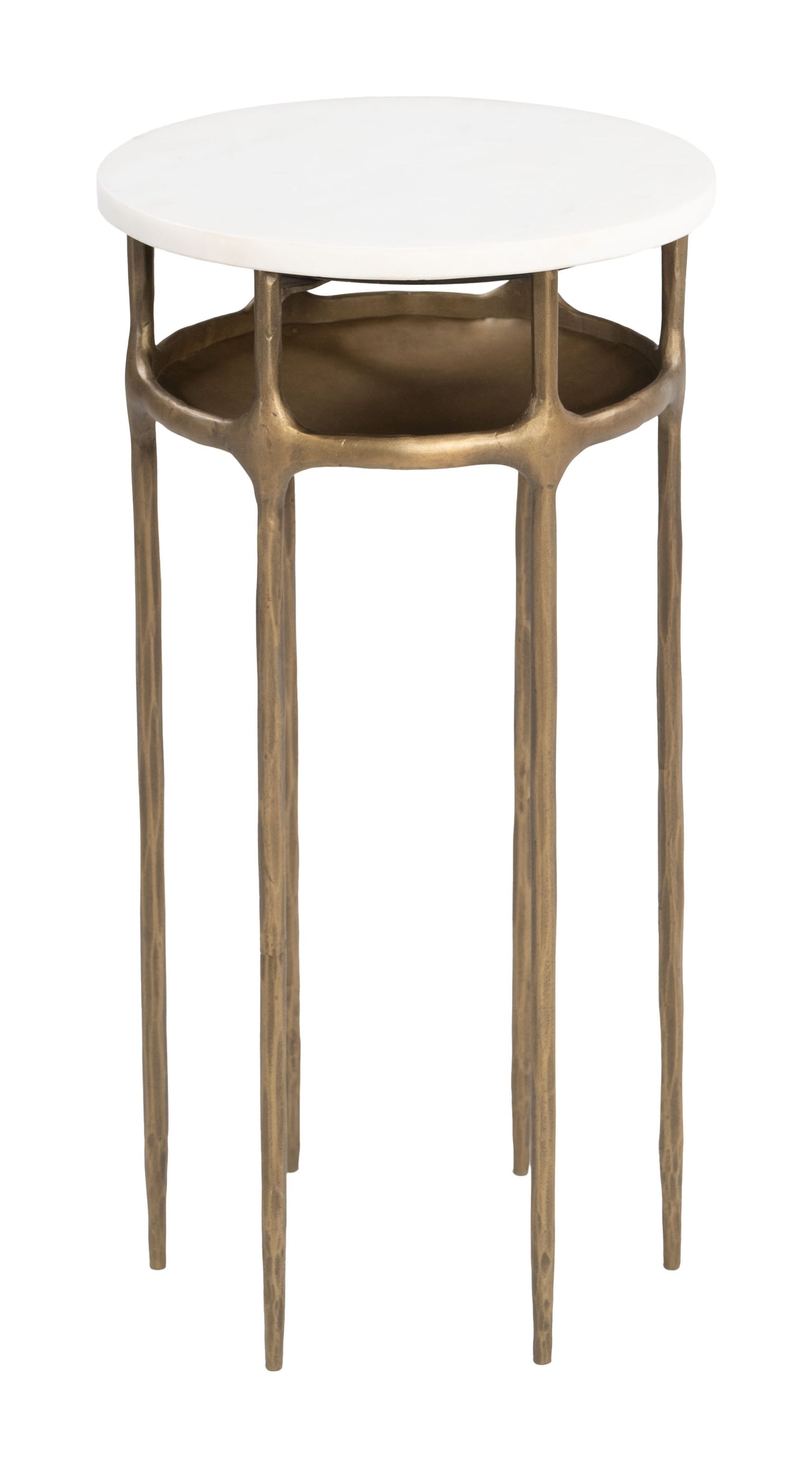 Bild Side Table White & Brass style shot 2