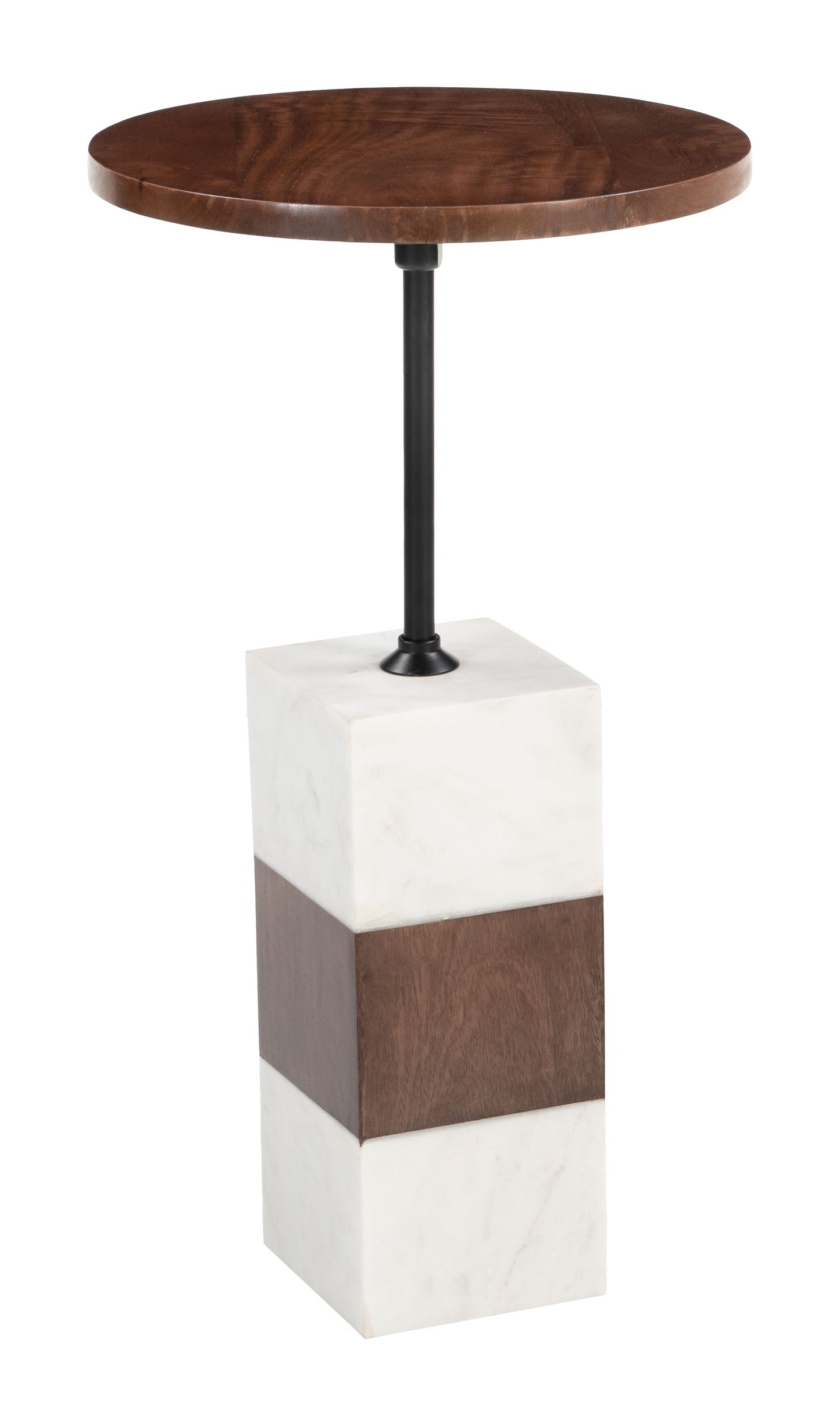 Stuk Side Table Brown & White style shot 2