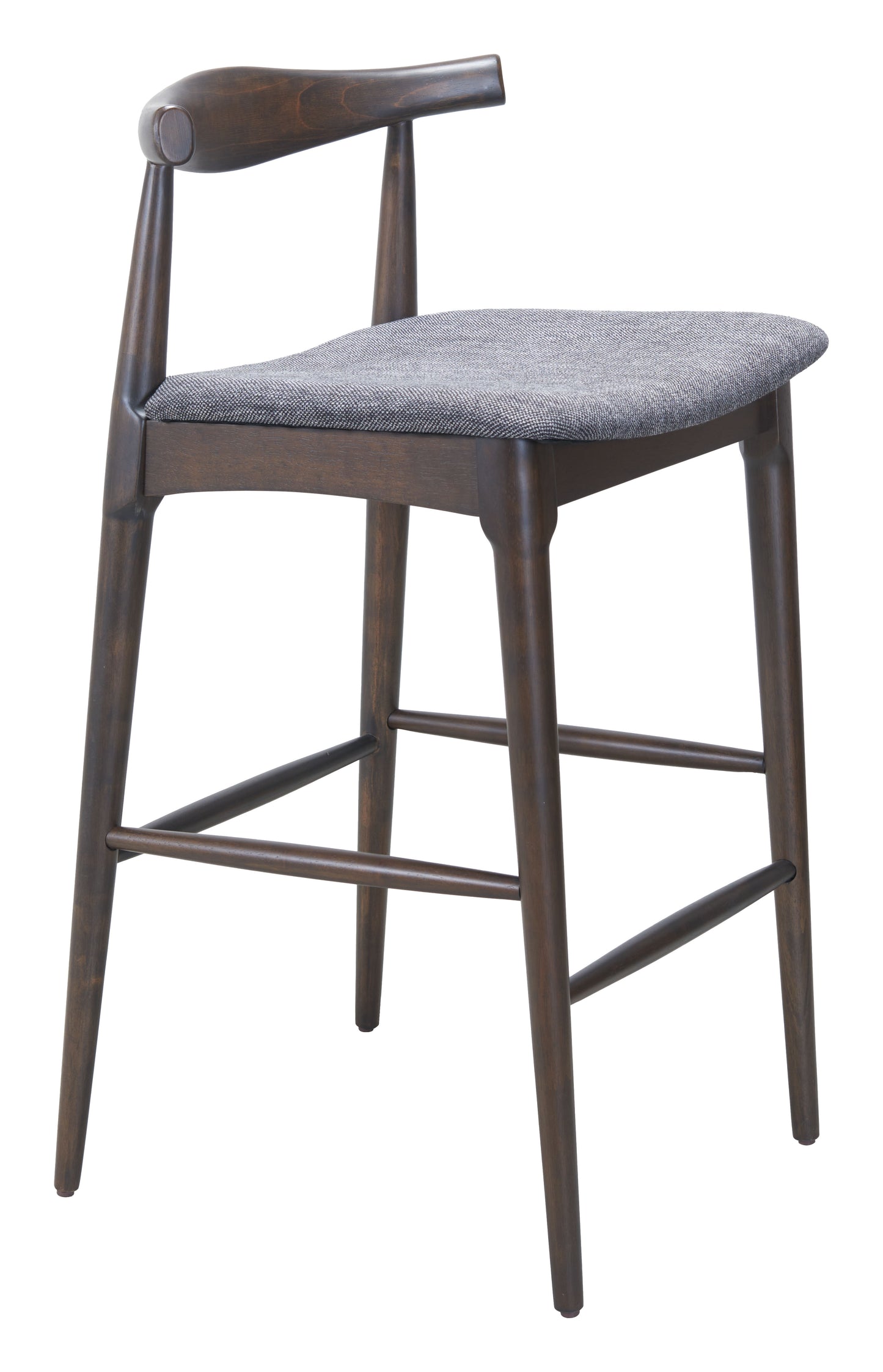 Tuzka Barstool (Set of 2) Gray & Espresso style shot 2