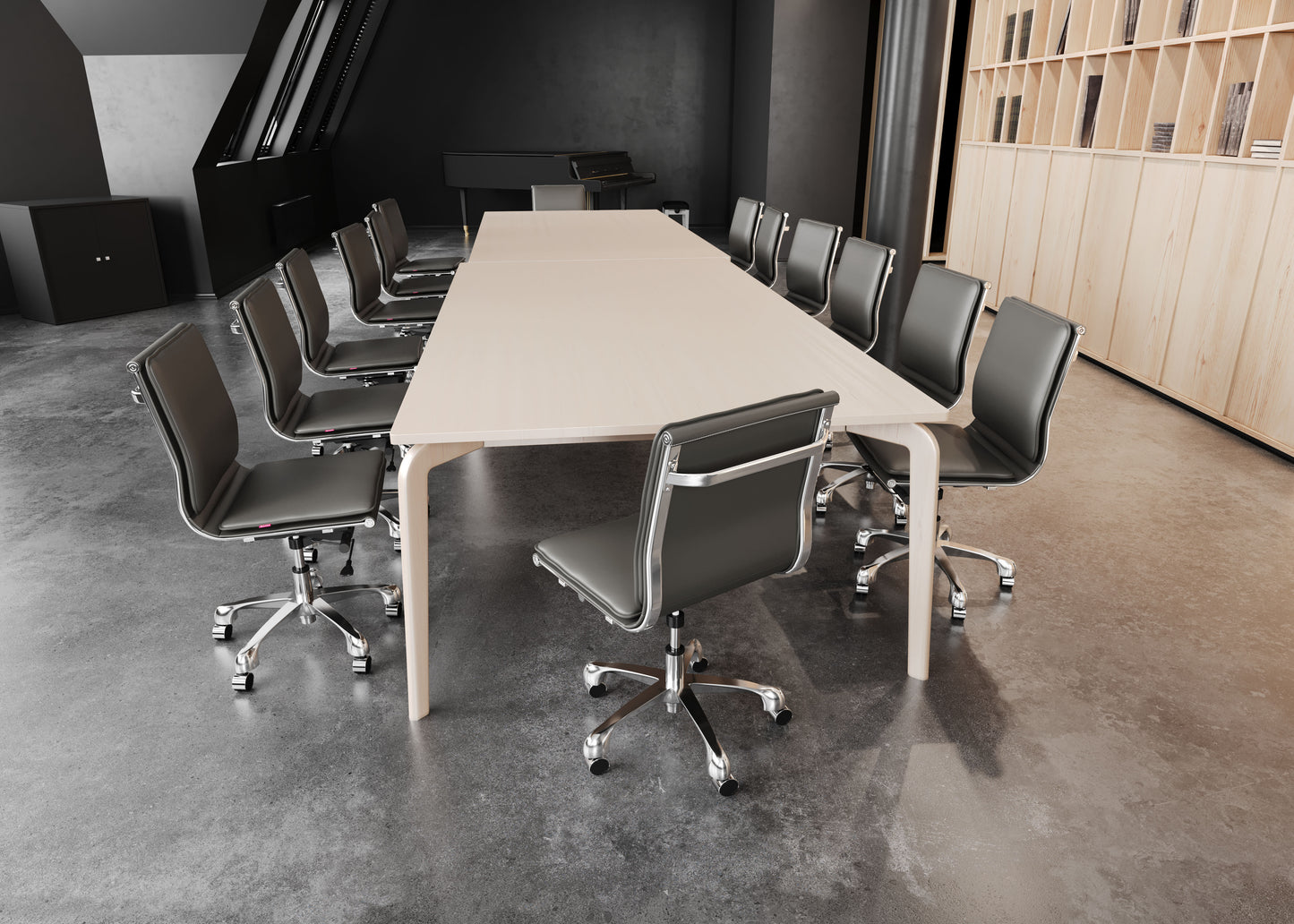 Lider Plus Armless Office Chair Gray style shot 2