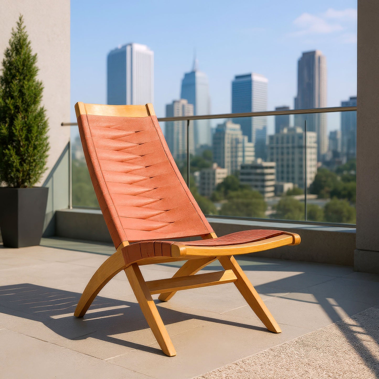 Rova Lounge Chair Terracotta style shot 2