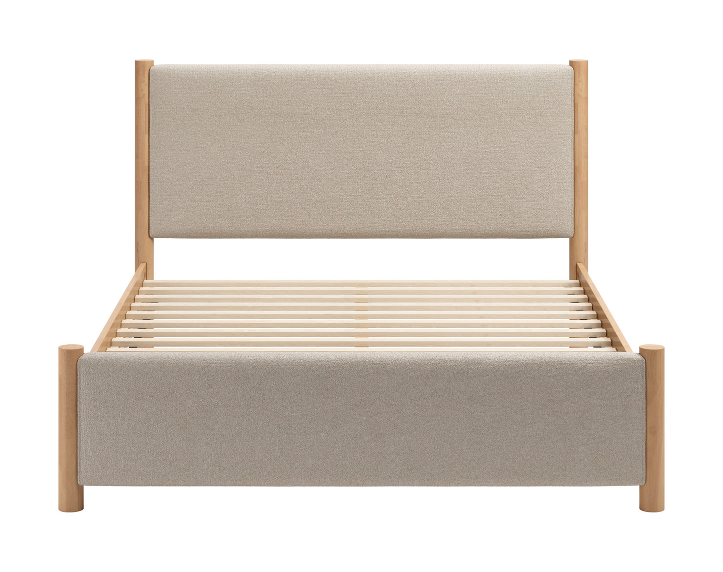Hadi Queen Bed Beige & Natural style shot 2