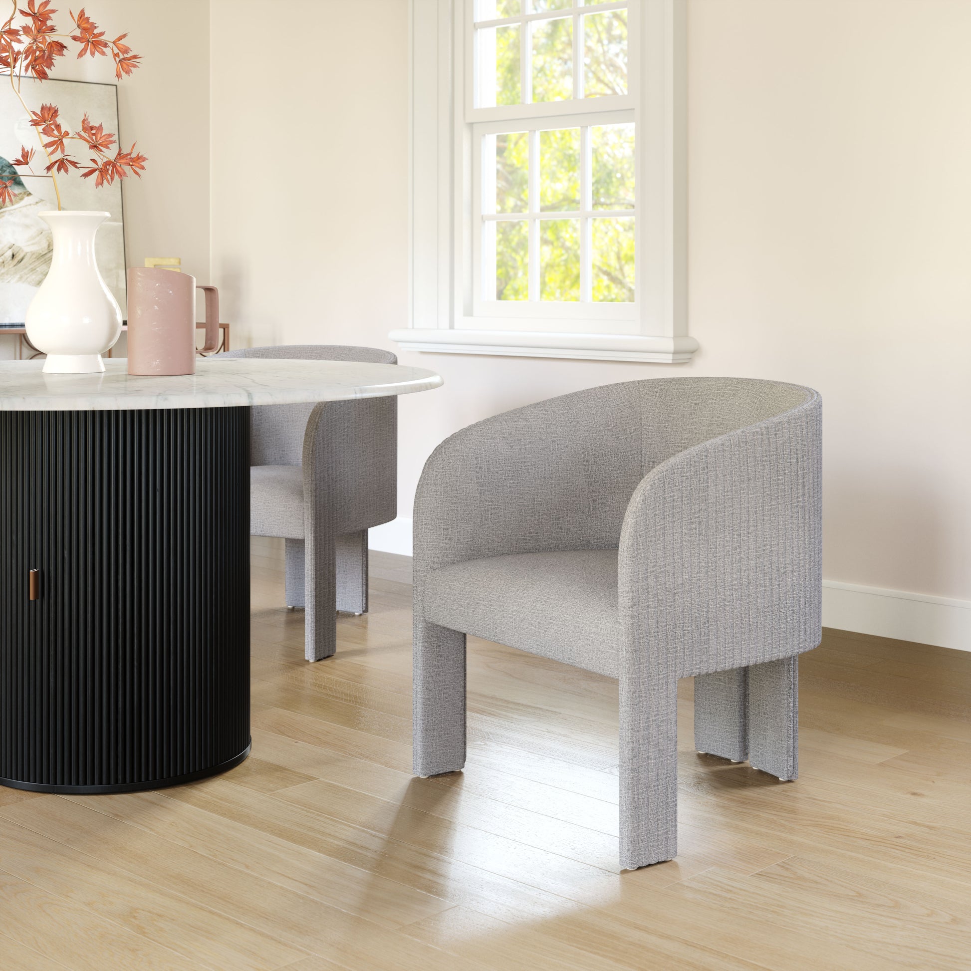 Hull Accent Chair Slate Gray style shot 1