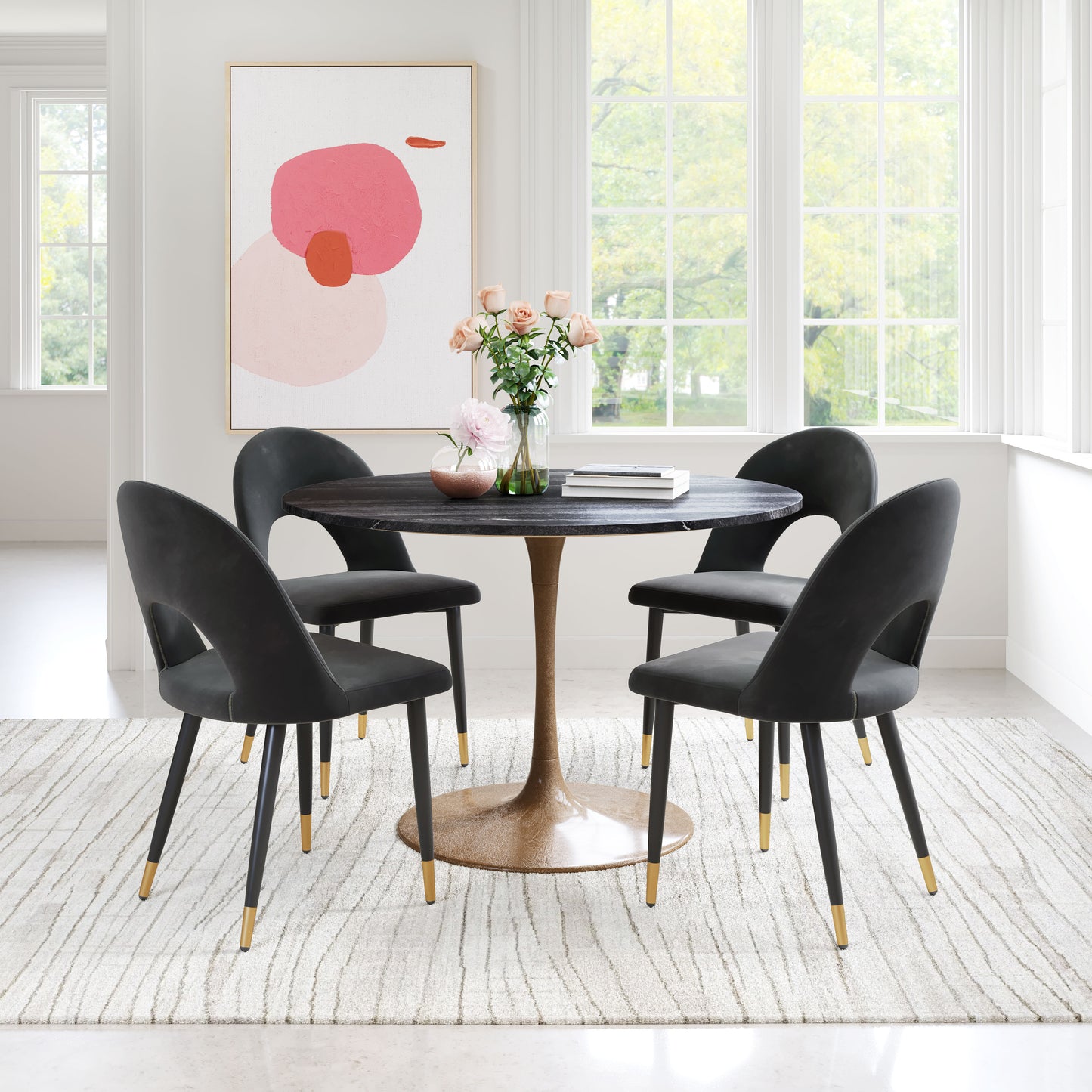 Menlo Dining Chair (Set of 2) Black style shot 1