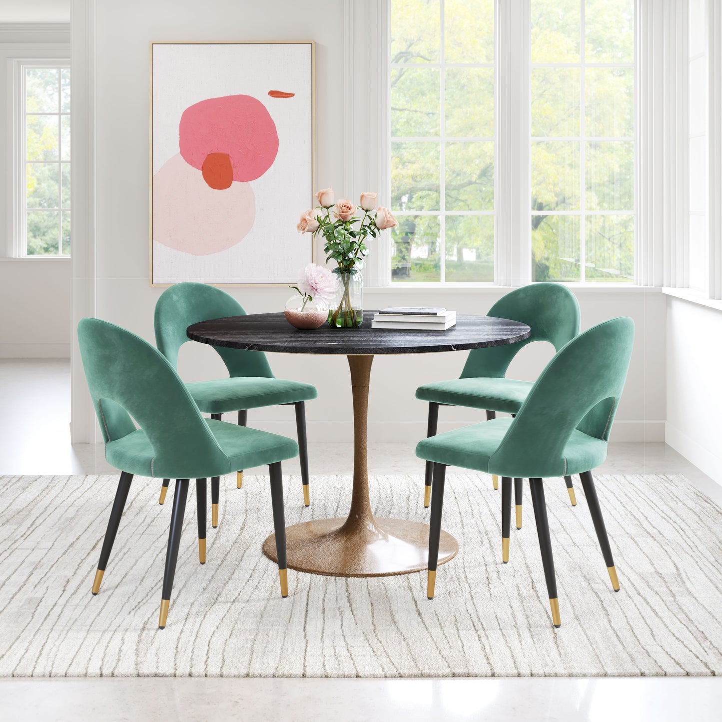 Menlo Dining Chair (Set of 2) Green style shot 1